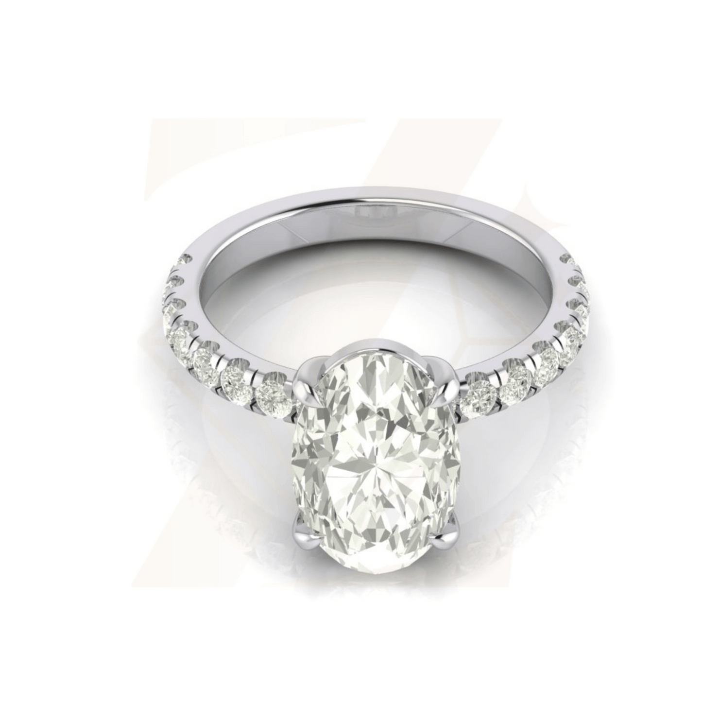 3.81 CTW Oval And Round Cut Ring - Zuvelio.com