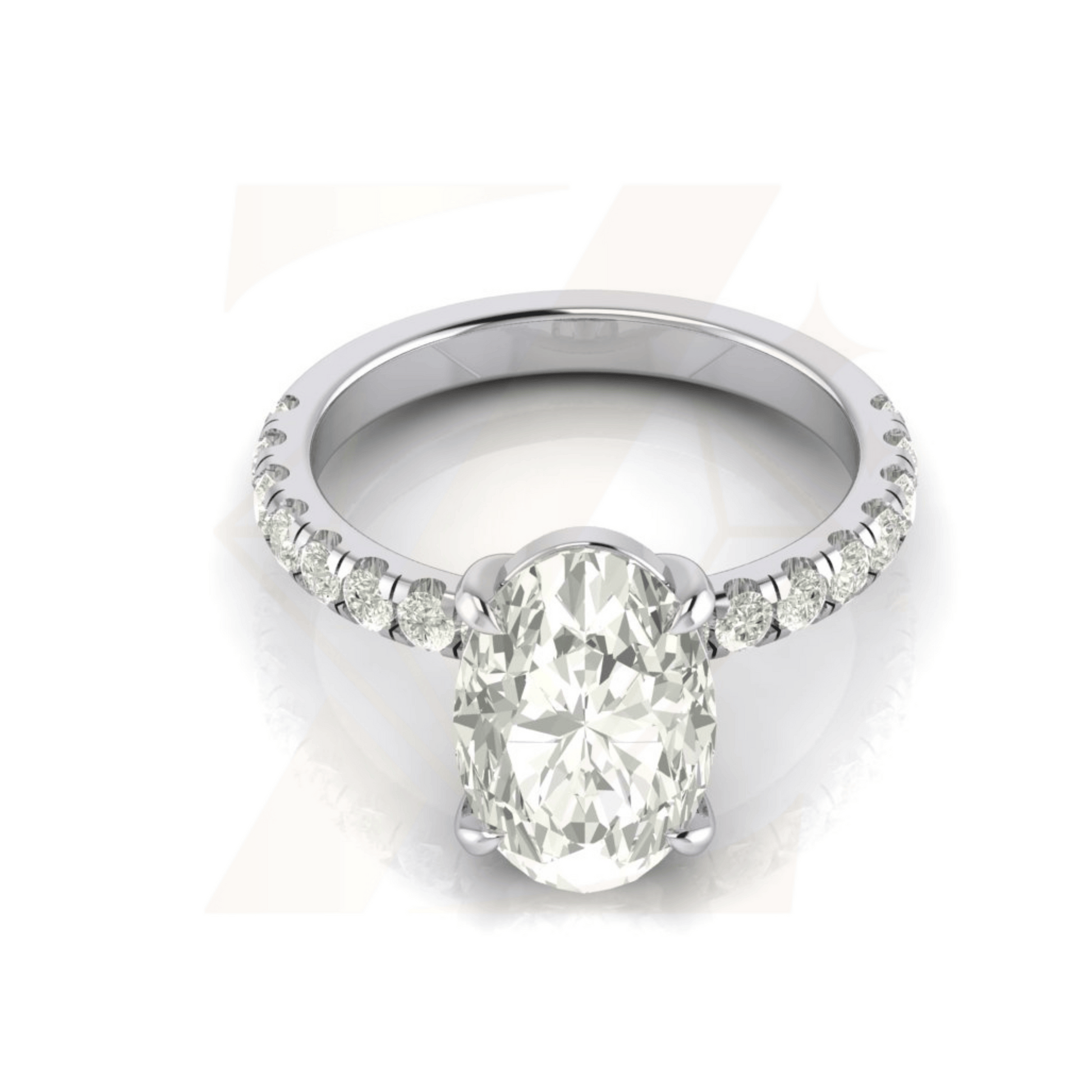 3.81 CTW Oval And Round Cut Ring - Zuvelio.com