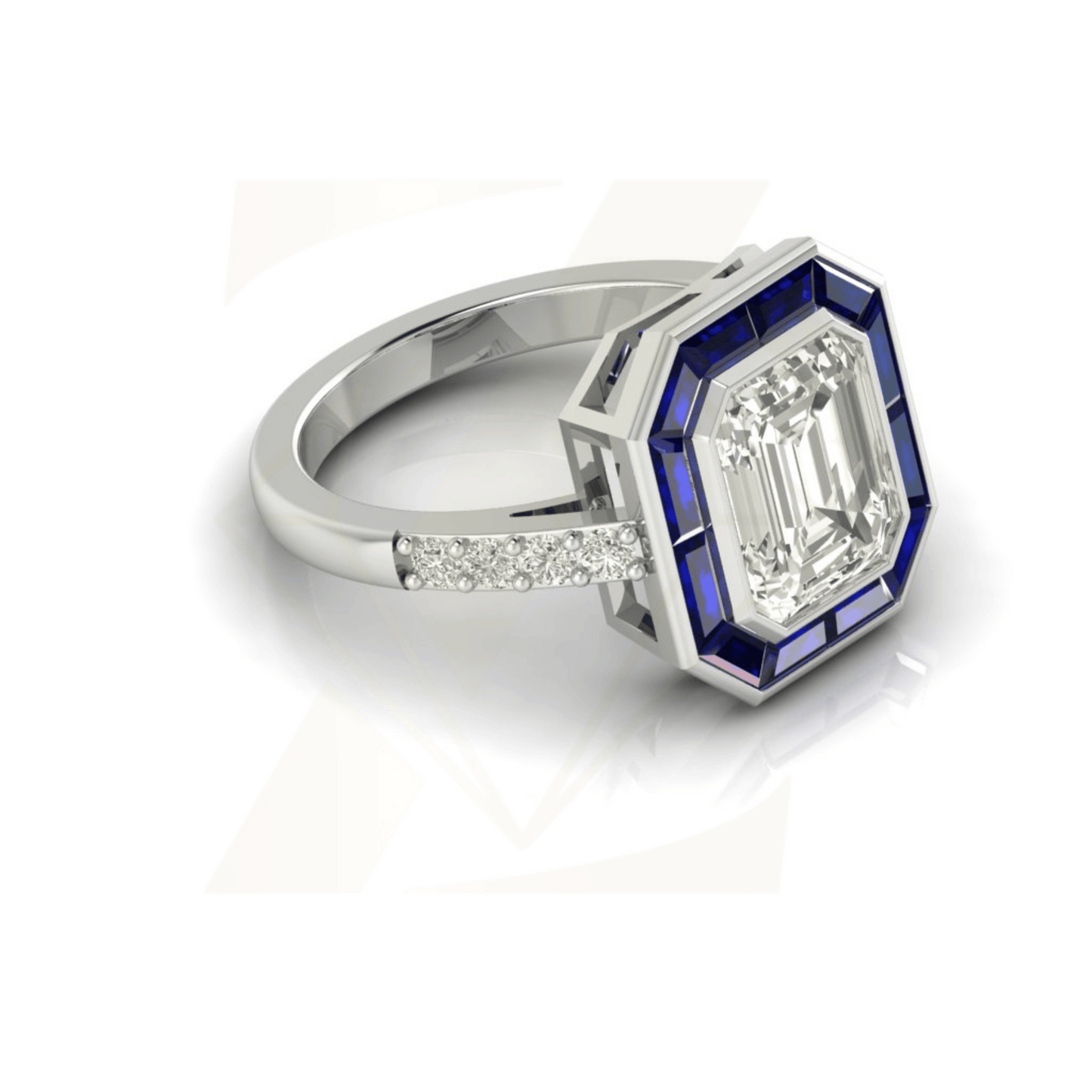 3.0 CTW Emerald Cut Ring - Zuvelio.com