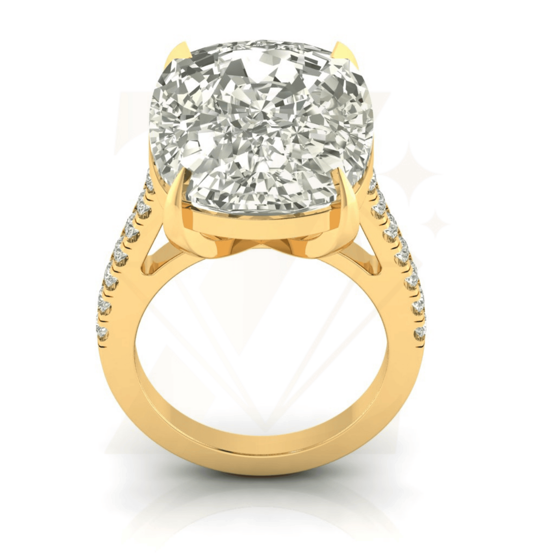 30.42 CTW Cushion Cut Ring - Zuvelio.com