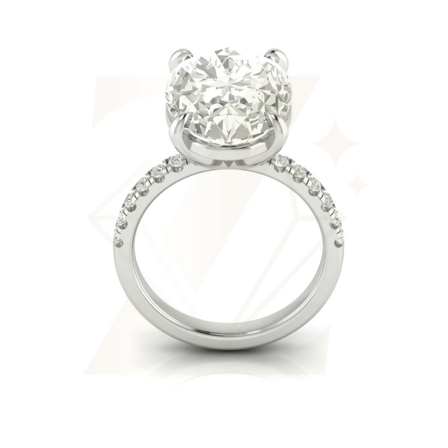 8.04 CTW Oval Cut Ring - Zuvelio.com