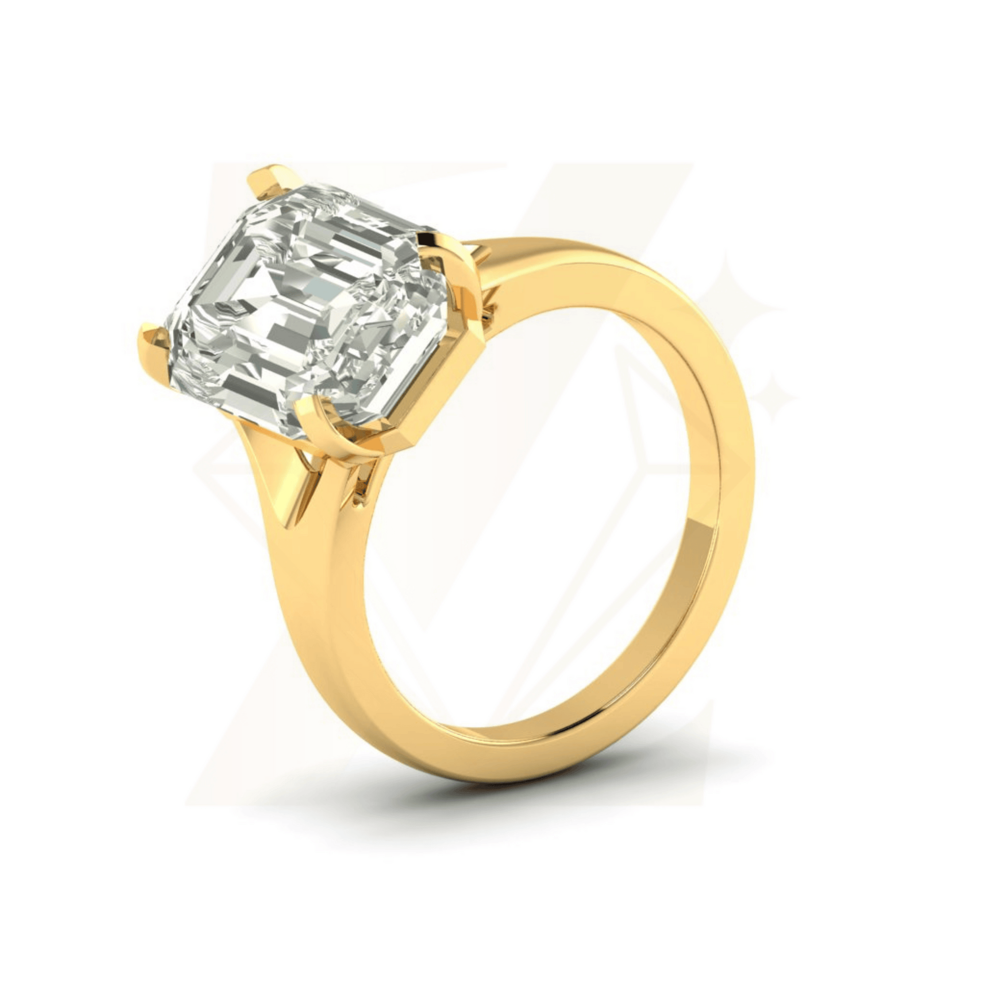 7.00 CTW Emerald Cut Ring - Zuvelio.com