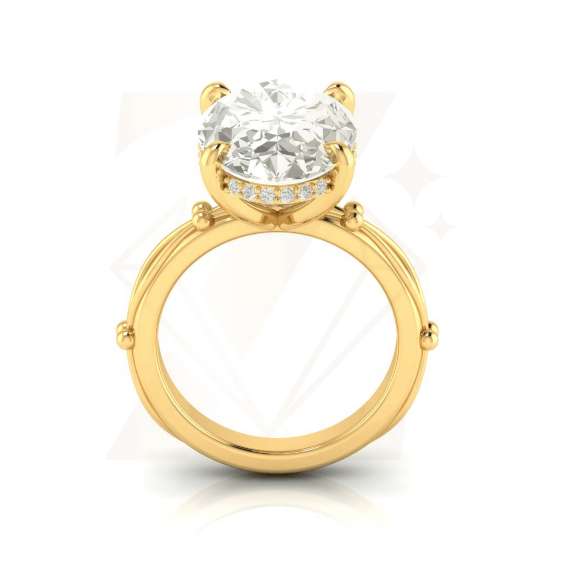 7.94 CTW Oval Cut Ring - Zuvelio.com