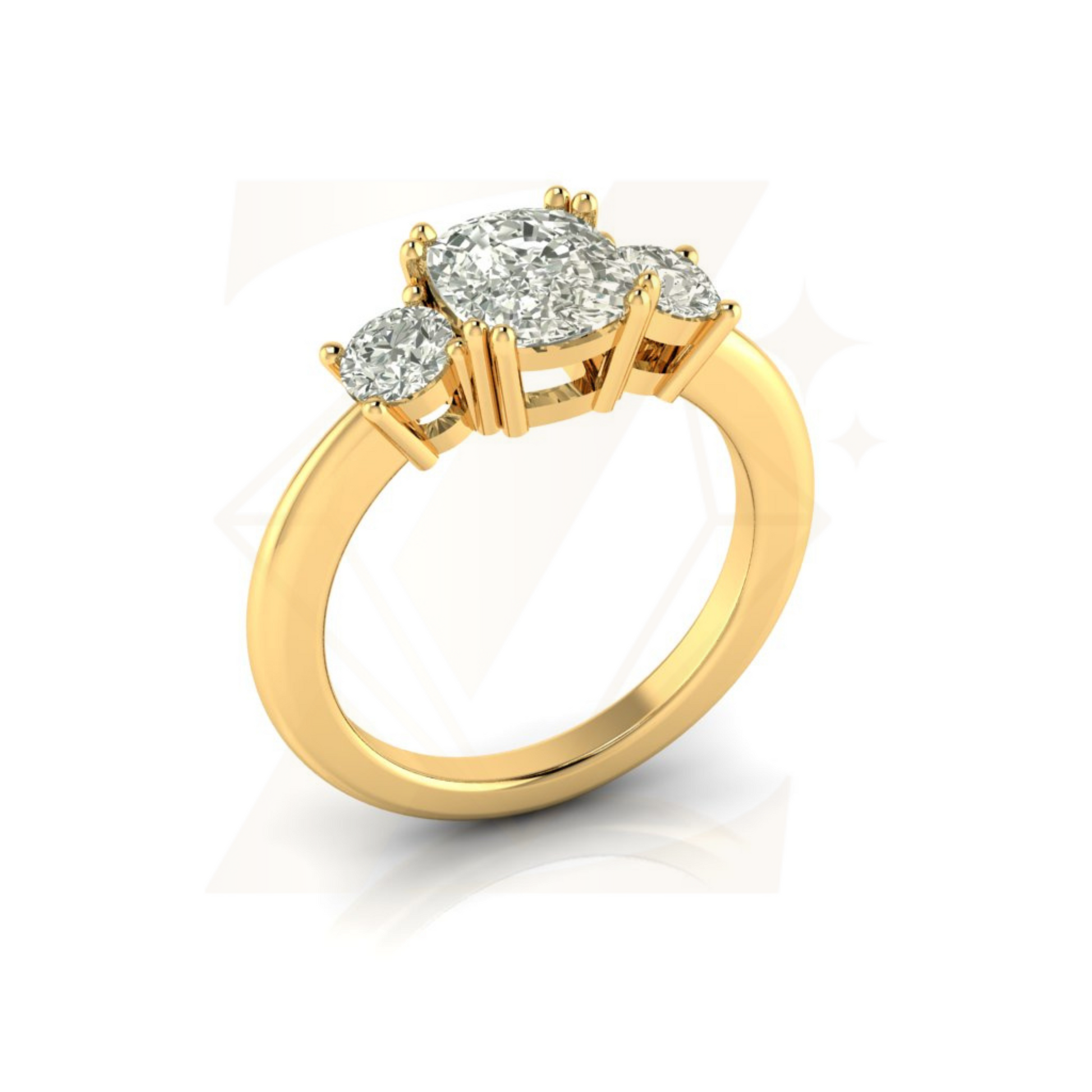 3.10 CTW Cushion Cut Ring - Zuvelio.com