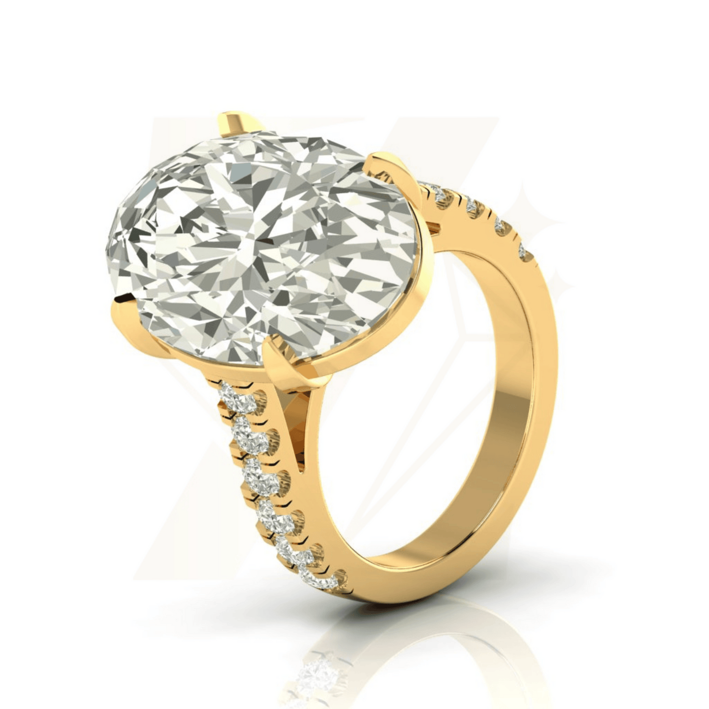 15.70 CTW Oval Cut Ring - Zuvelio.com