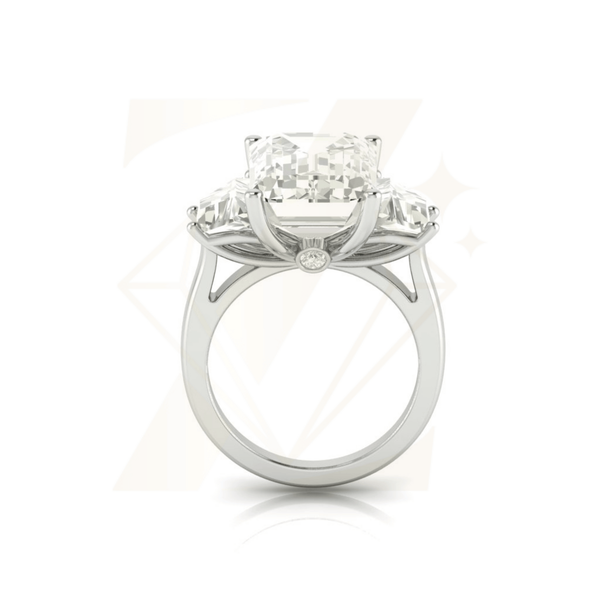 10.23 CTW Emerald Cut Ring - Zuvelio.com