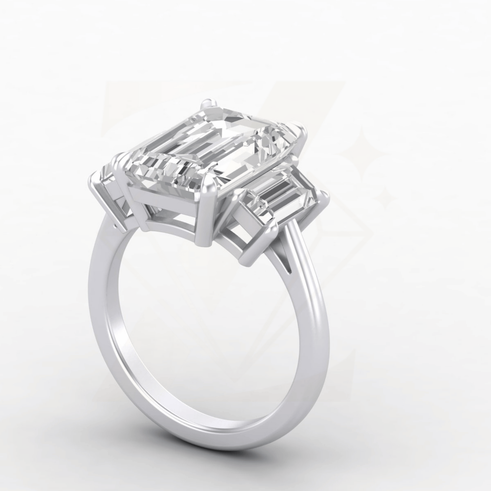 8.00 CTW Emerald Cut Ring - Zuvelio.com