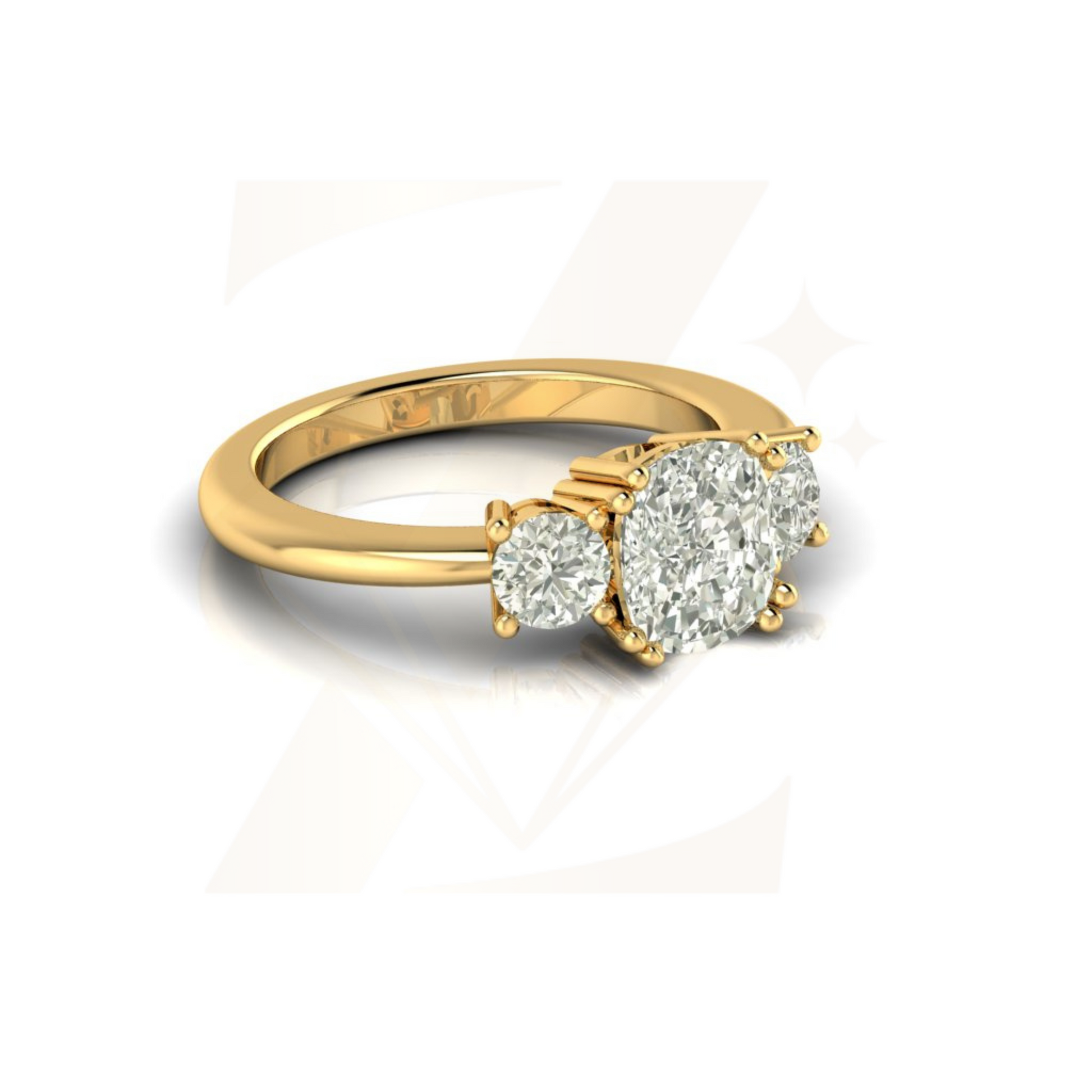 3.10 CTW Cushion Cut Ring - Zuvelio.com