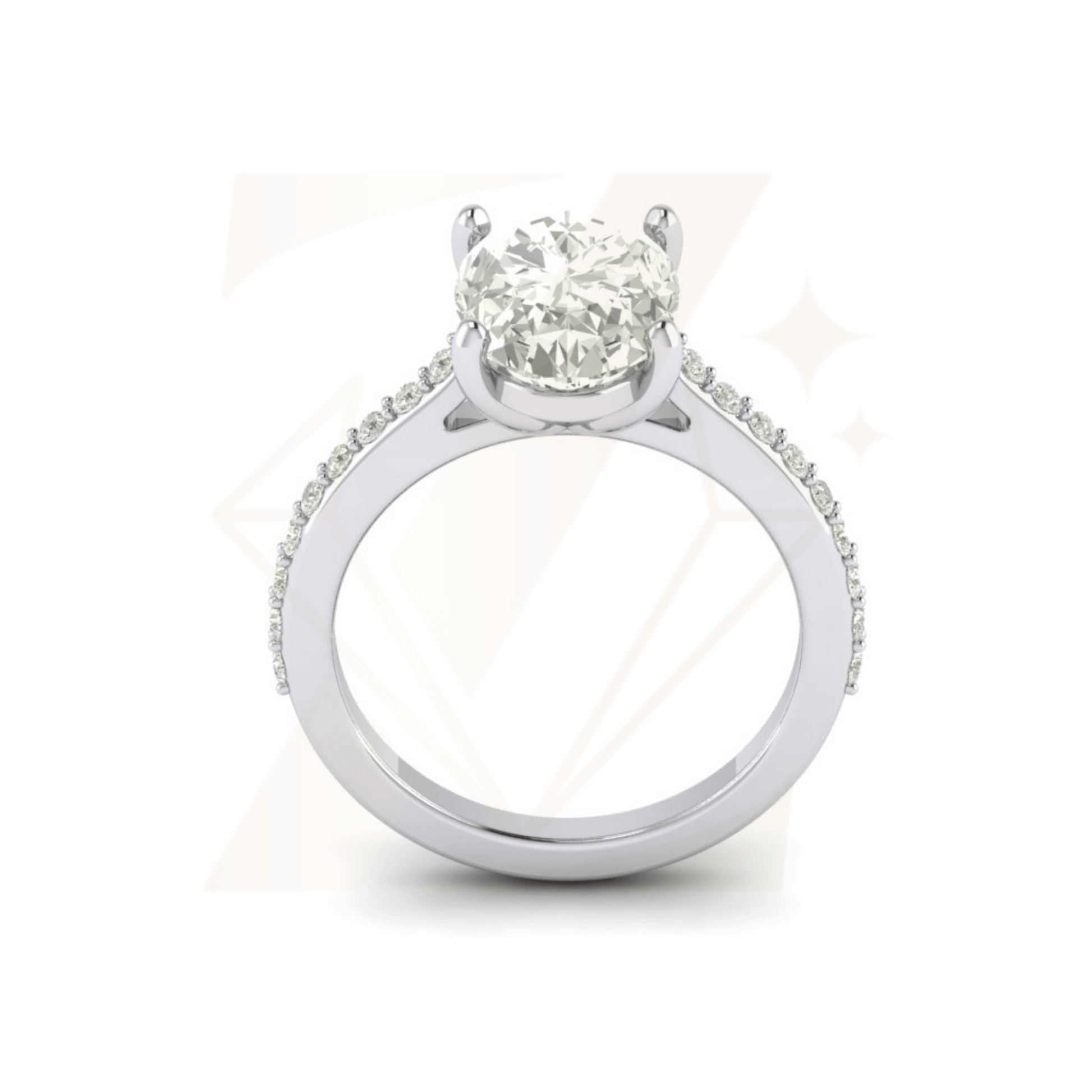 3.37 CTW Oval And Round Cut Ring - Zuvelio.com