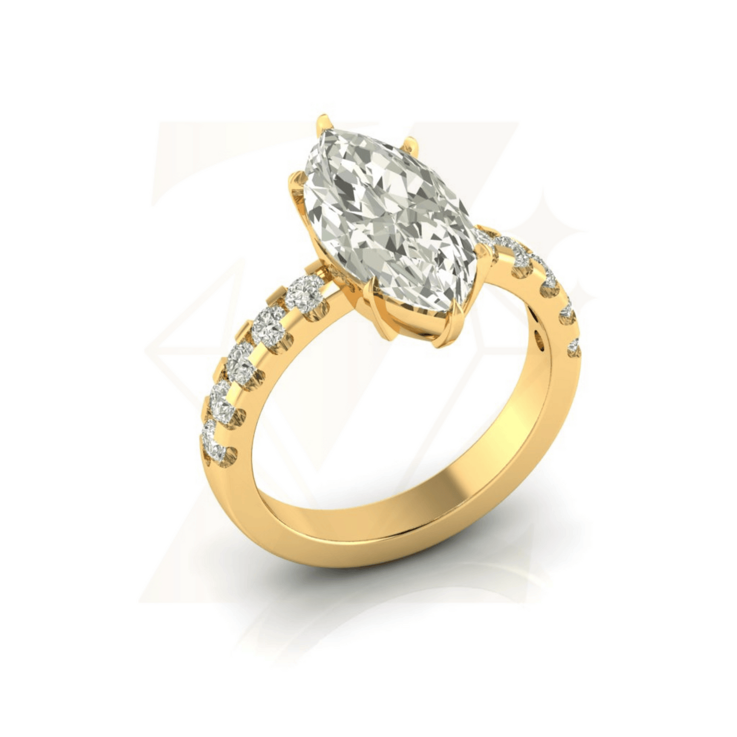 4.52 CTW Marquise Cut Ring - Zuvelio.com