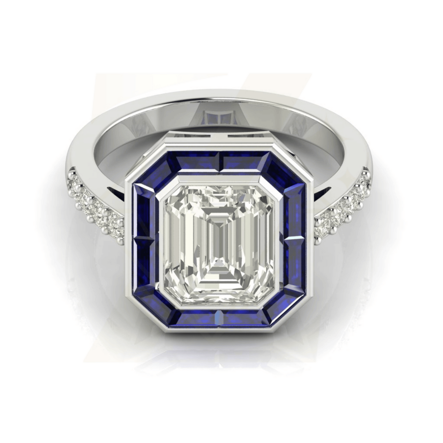 3.0 CTW Emerald Cut Ring - Zuvelio.com