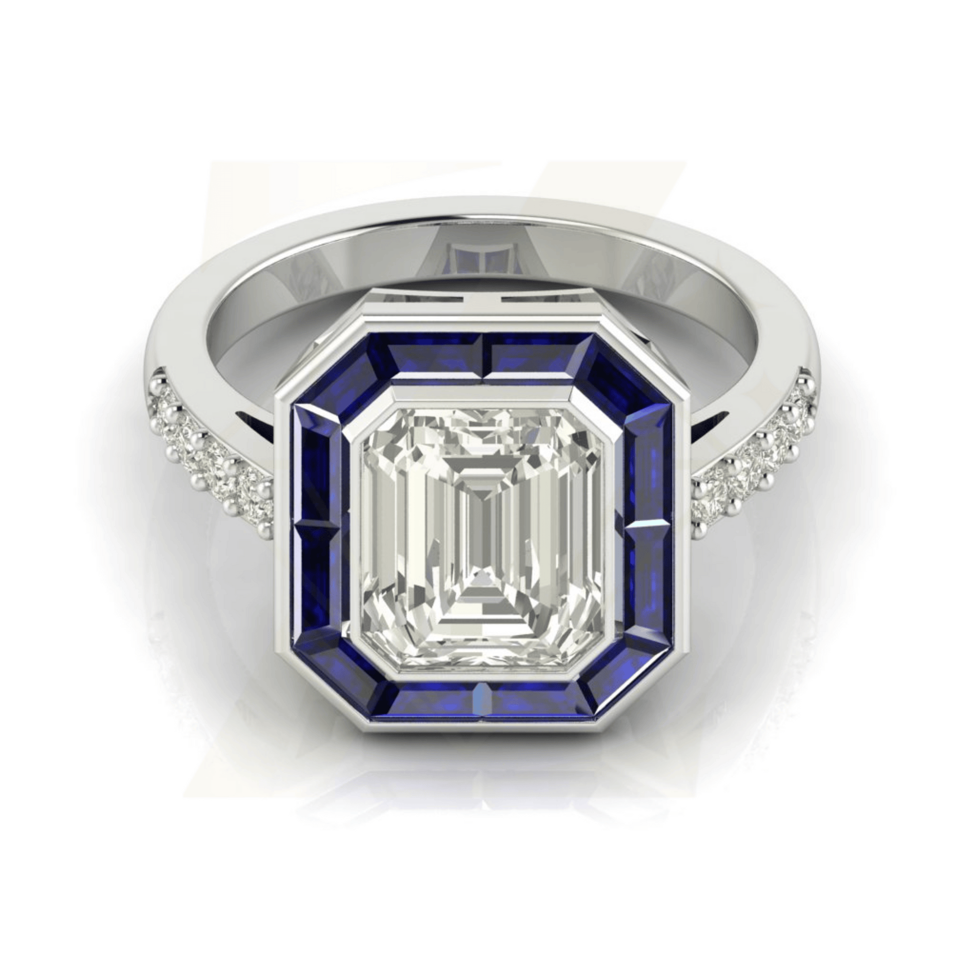 3.0 CTW Emerald Cut Ring - Zuvelio.com