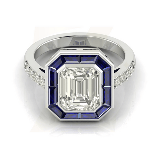 3.0 CTW Emerald Cut Ring - Zuvelio.com