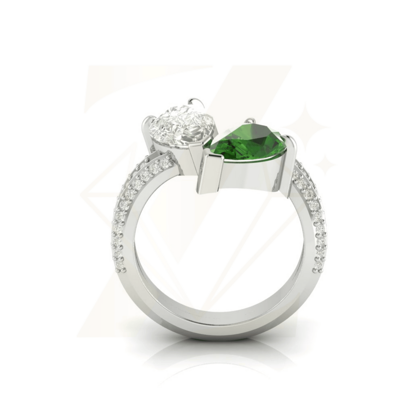 2.99 Pear And Round Cut Ring - Zuvelio.com