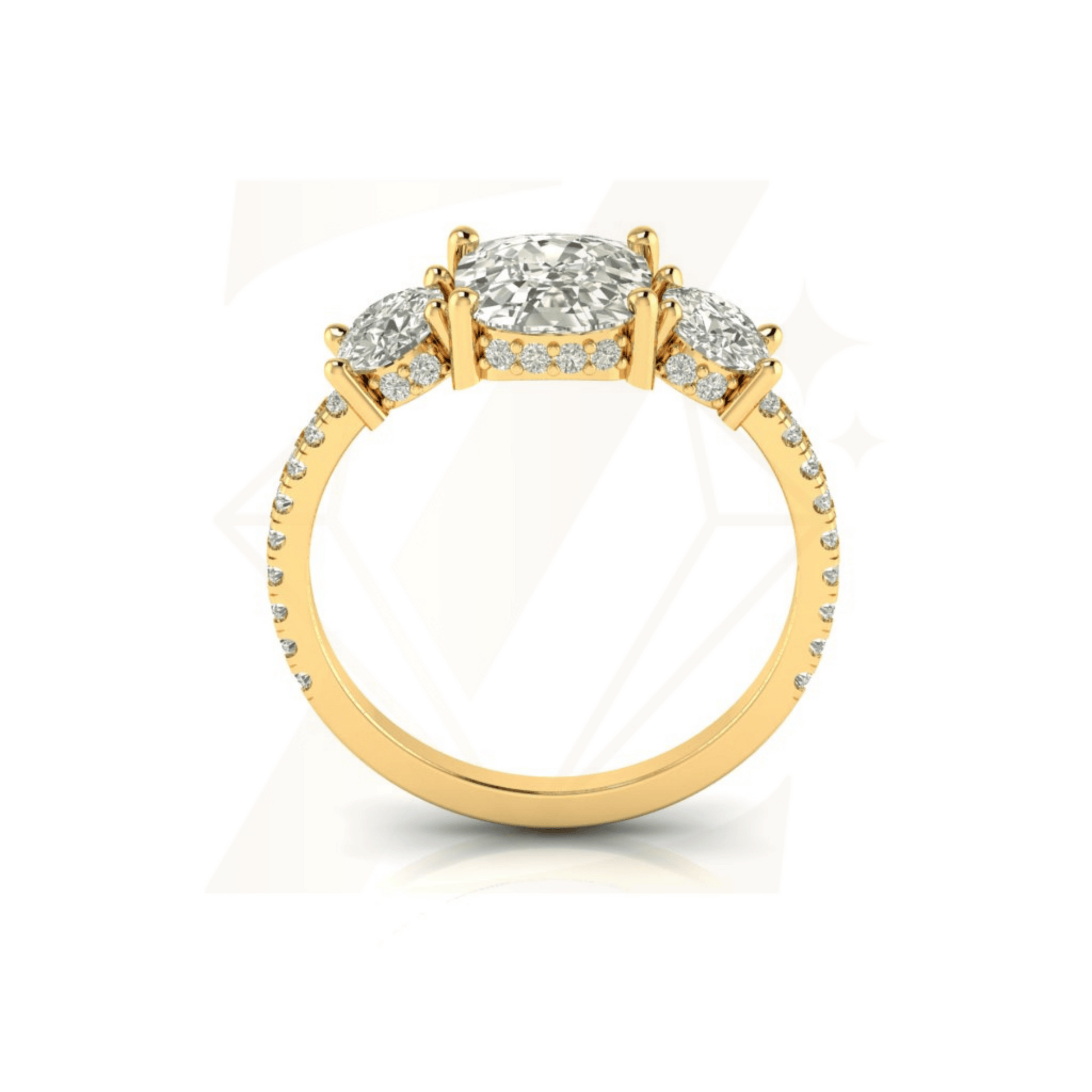 3.50 CTW Cushion Cut Ring - Zuvelio.com