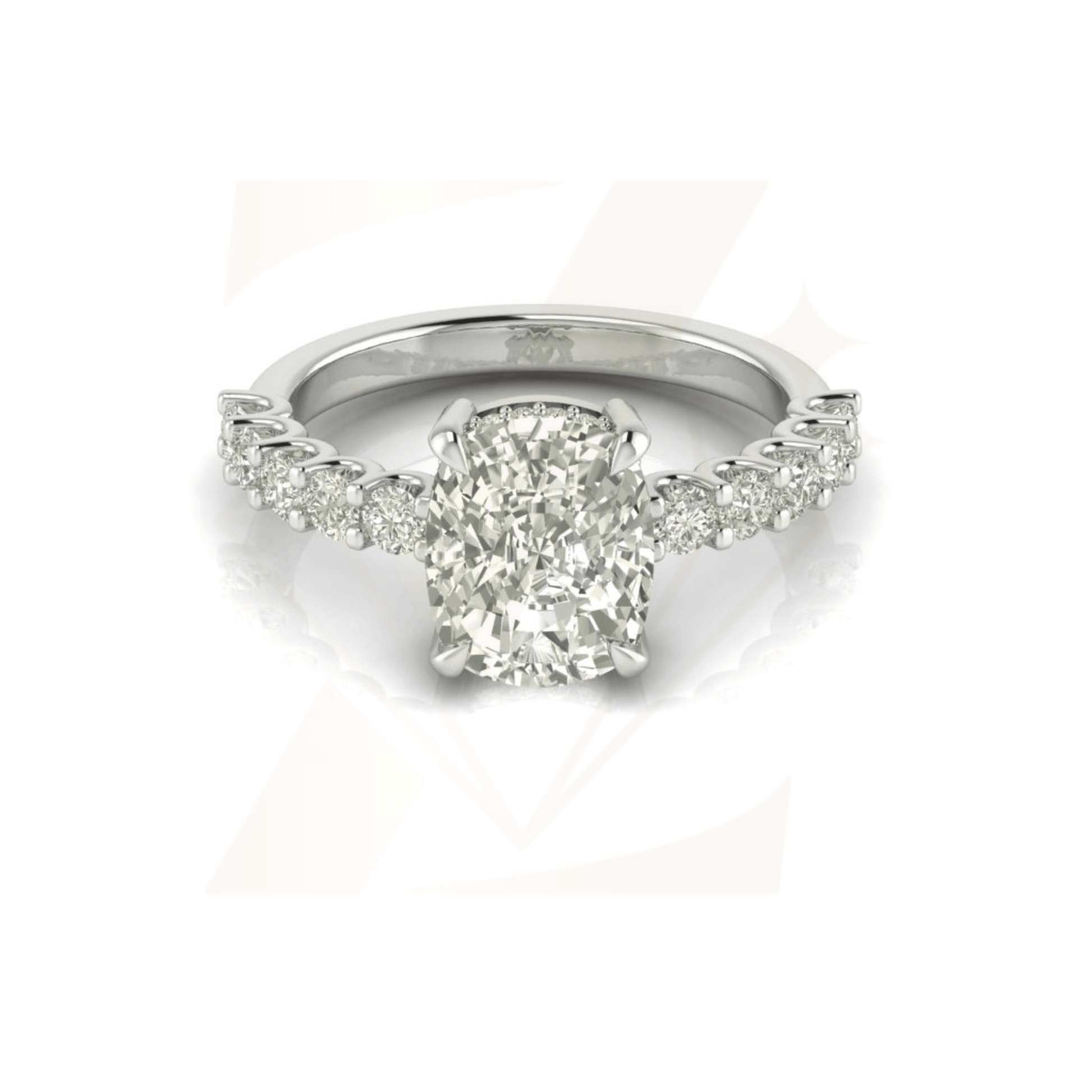 4.50 CTW Cushion Cut Ring - Zuvelio.com