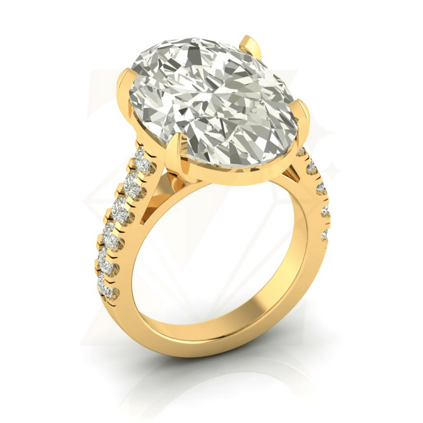 15.70 CTW Oval Cut Ring - Zuvelio.com