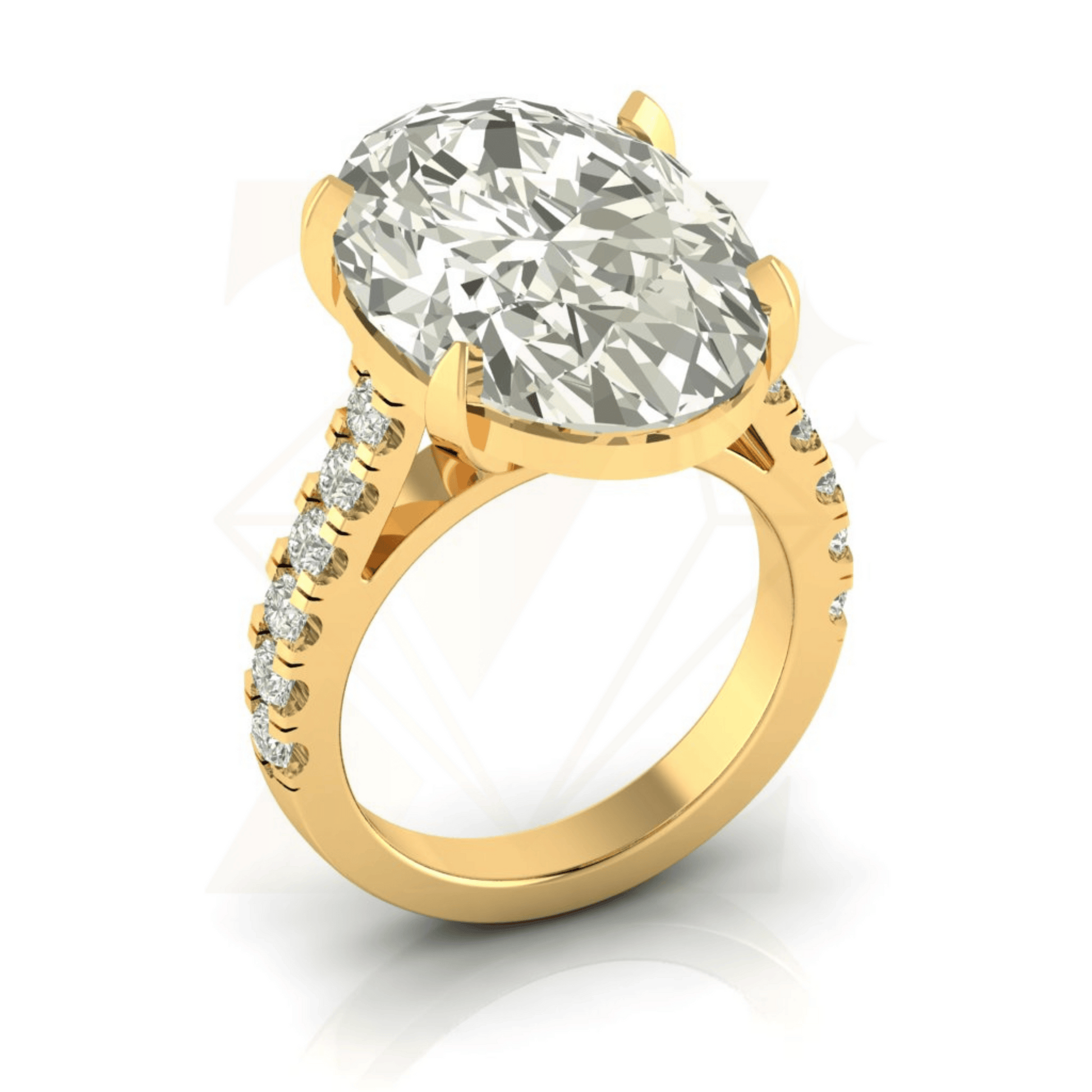 15.70 CTW Oval Cut Ring - Zuvelio.com