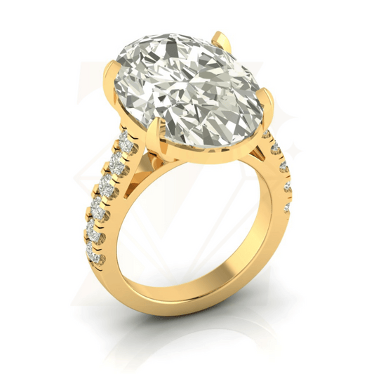 15.70 CTW Oval Cut Ring - Zuvelio.com