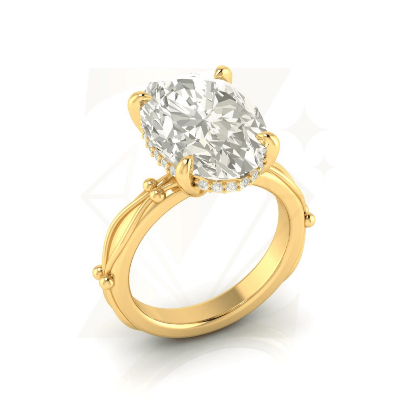 7.94 CTW Oval Cut Ring - Zuvelio.com