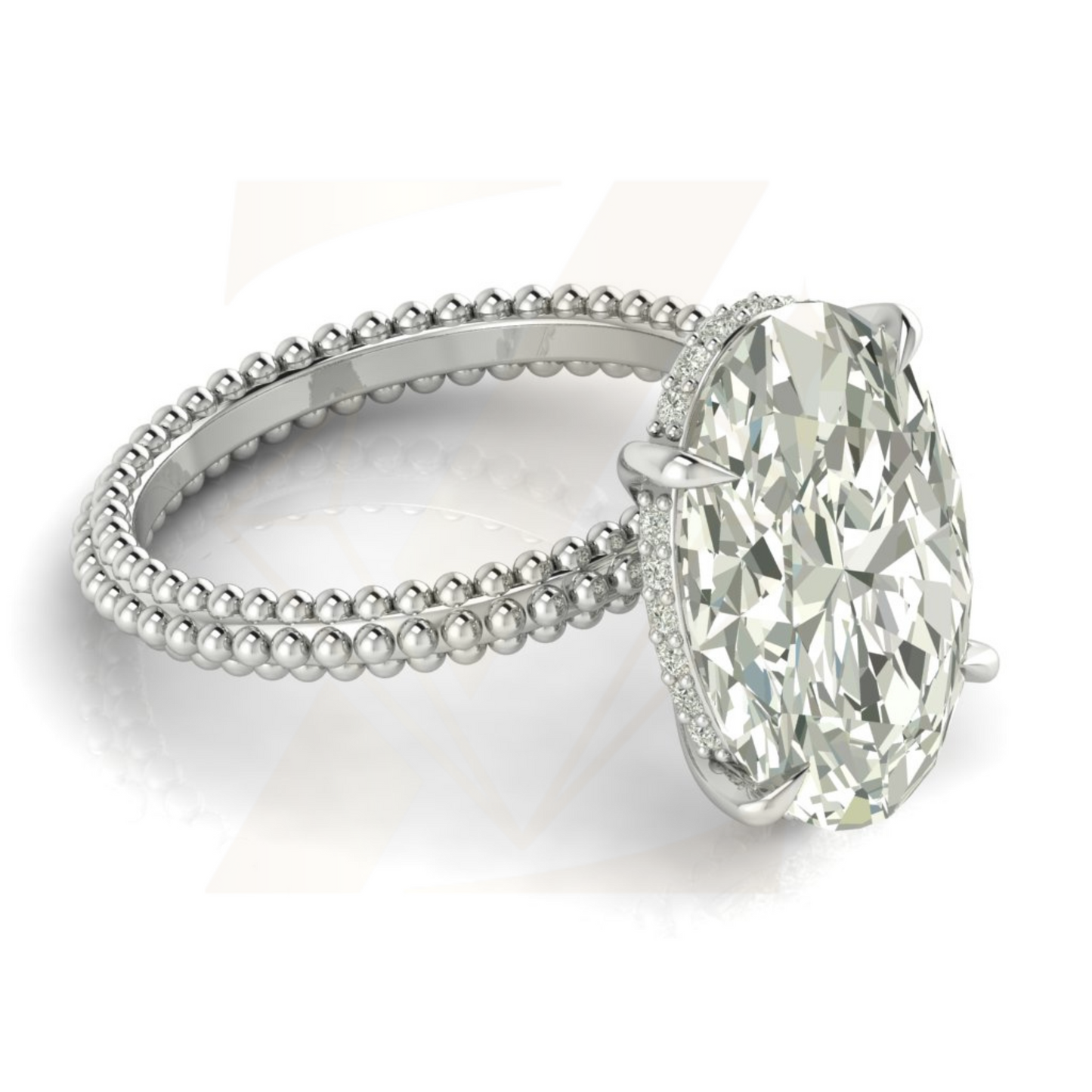 7.20 CTW Oval Cut Ring - Zuvelio.com