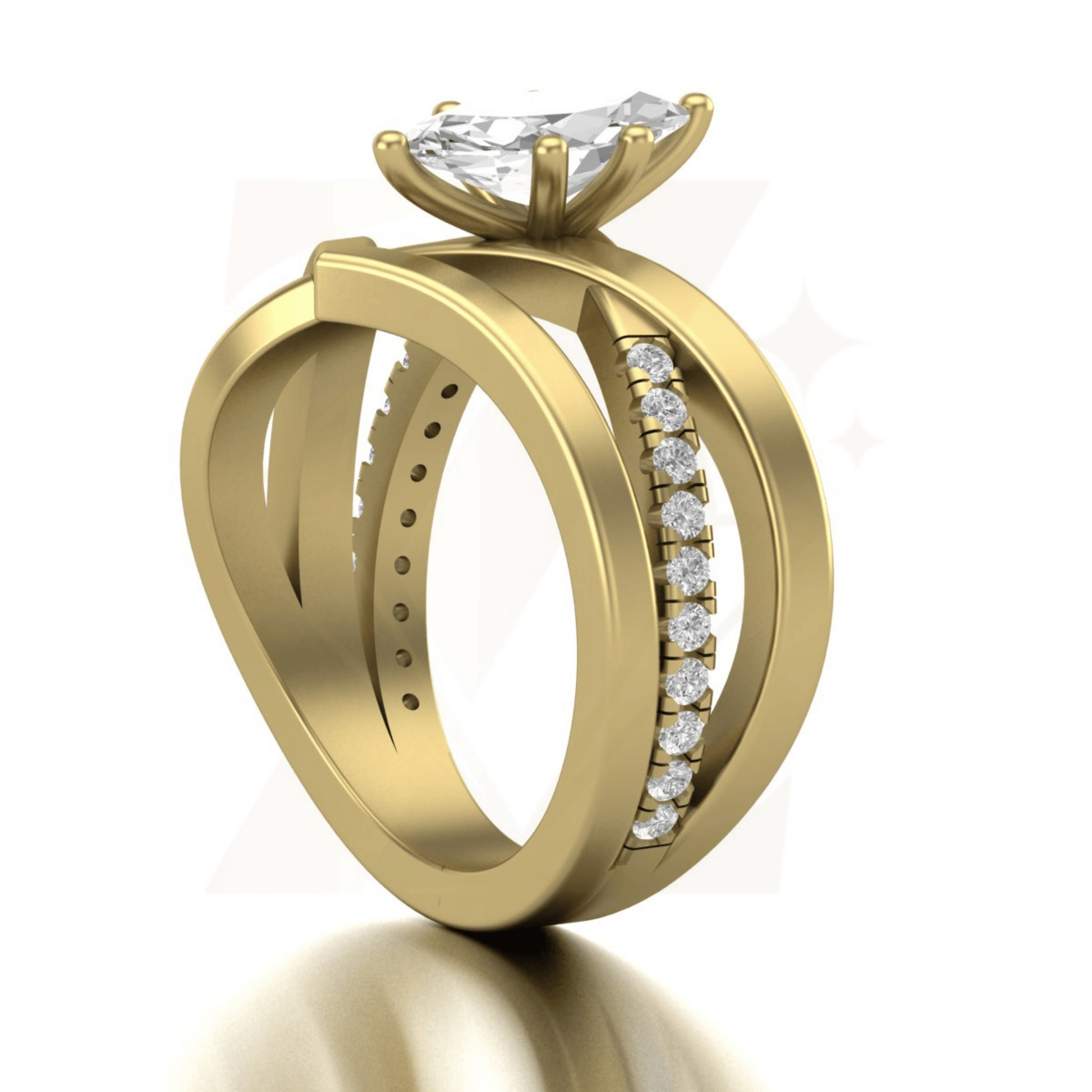 1.30 CTW Marquise Cut Ring - Zuvelio.com