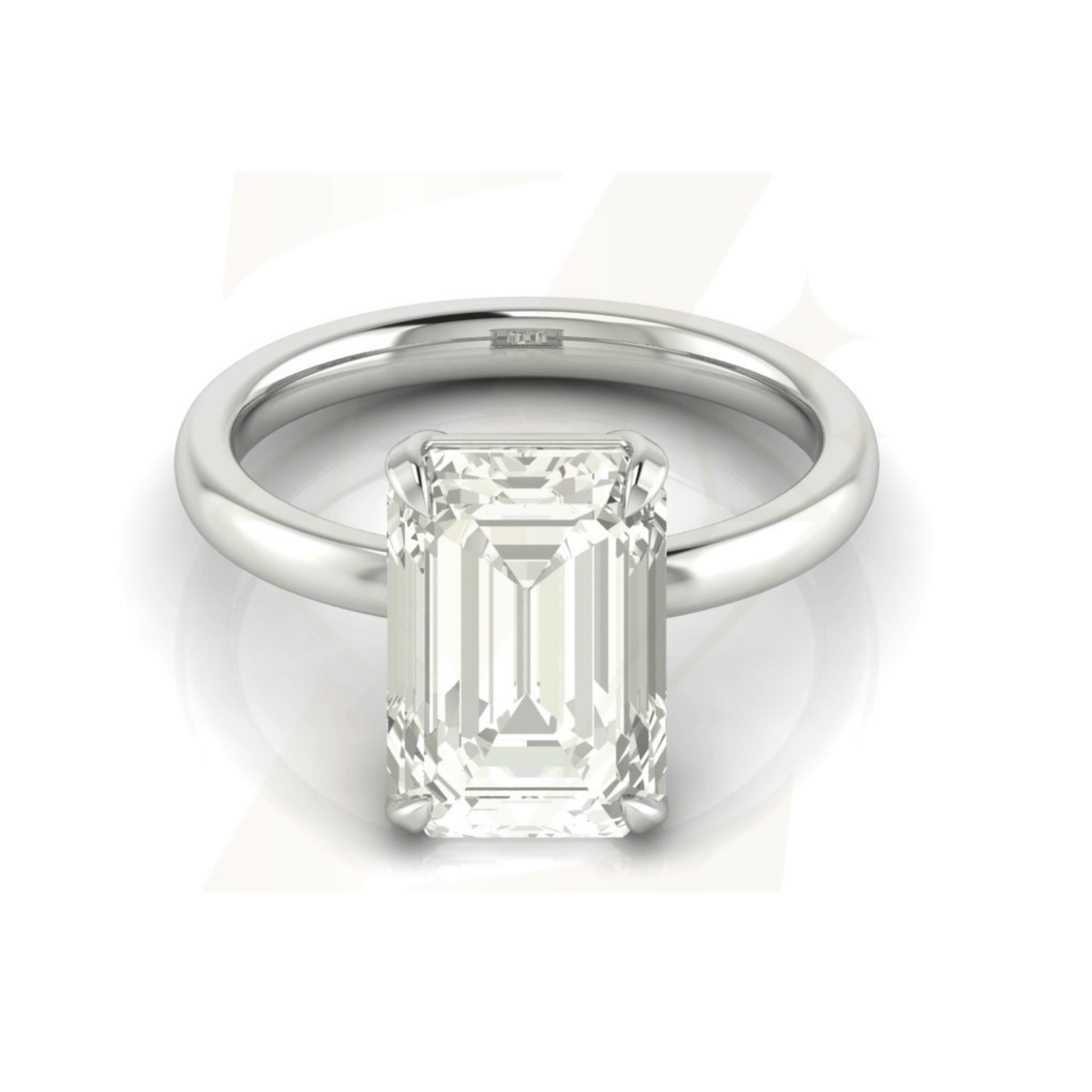 4.47 CTW Emerald Cut Ring - Zuvelio.com