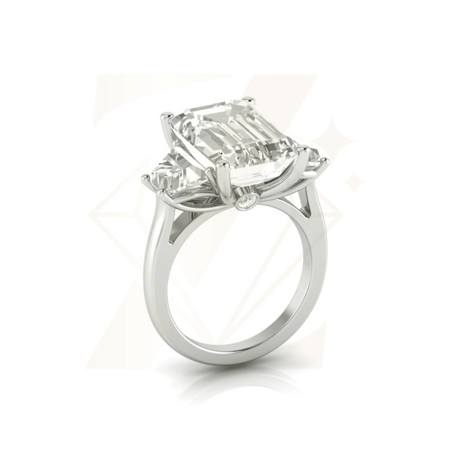 10.23 CTW Emerald Cut Ring - Zuvelio.com