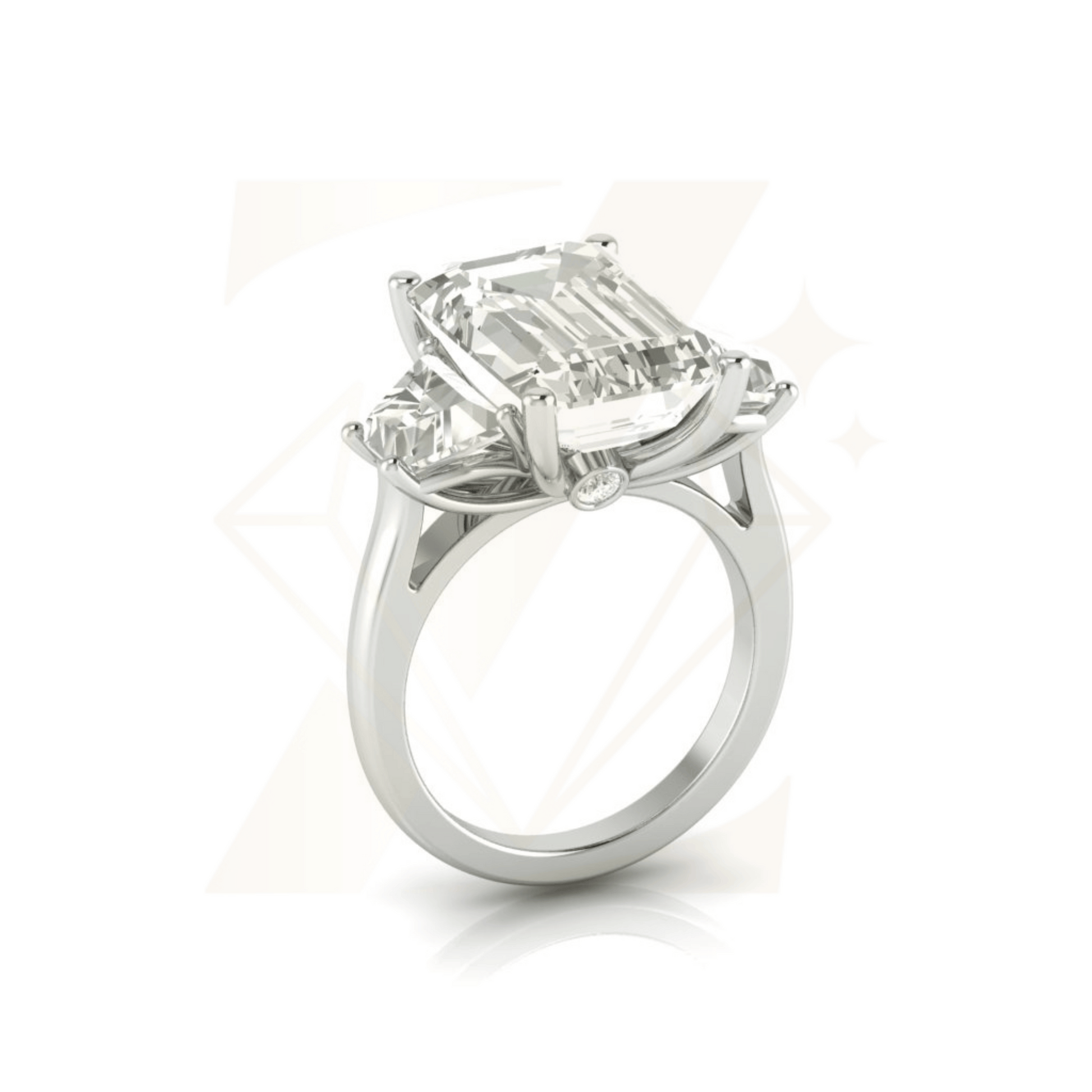 10.23 CTW Emerald Cut Ring - Zuvelio.com