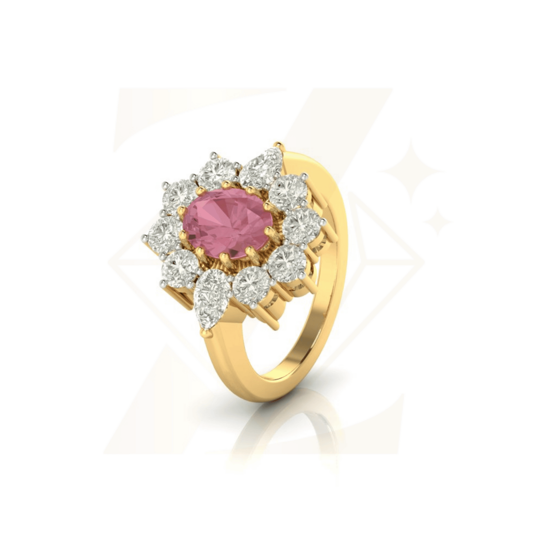 3.23 CTW Oval, Round And Pear Cut Ring - Zuvelio.com