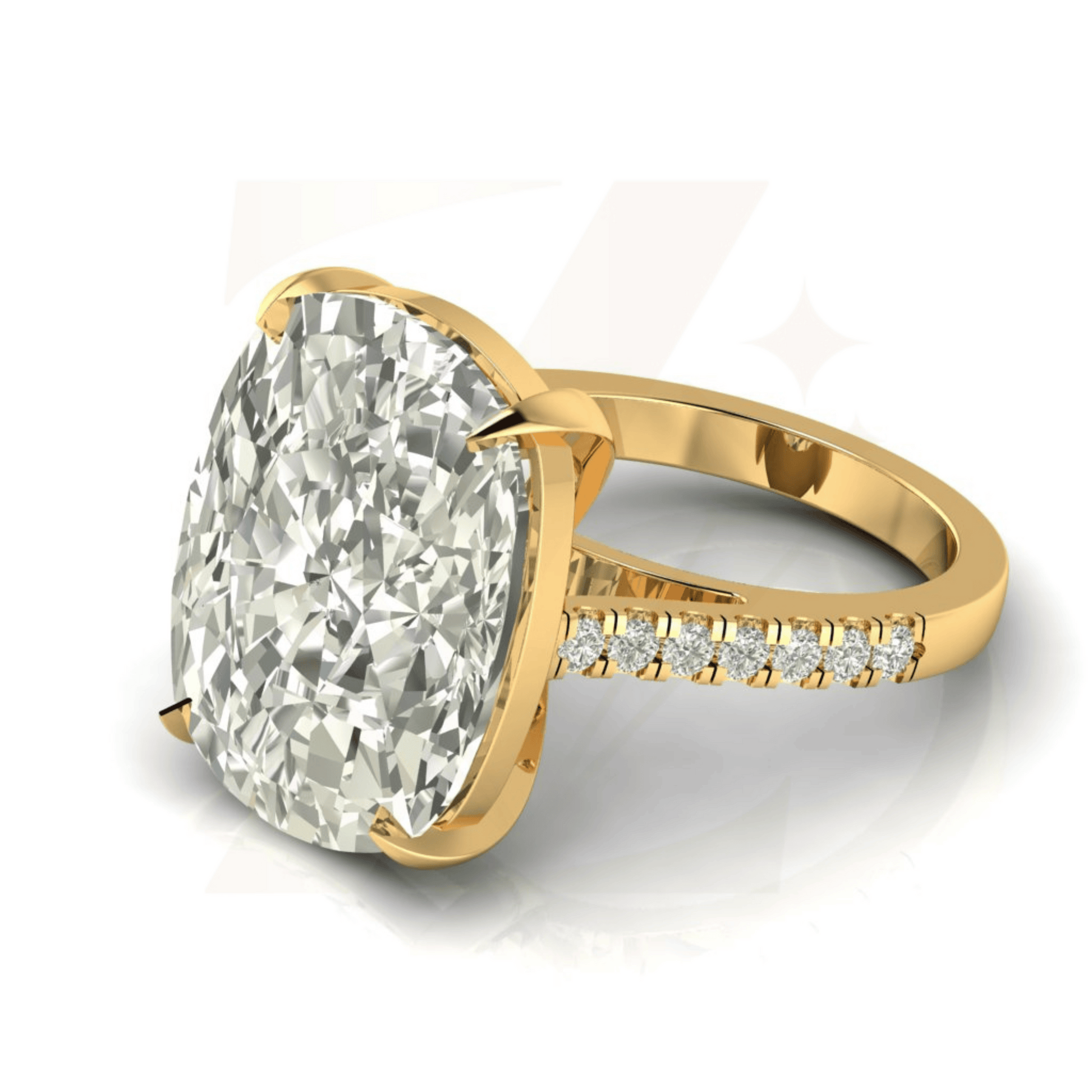 30.42 CTW Cushion Cut Ring - Zuvelio.com