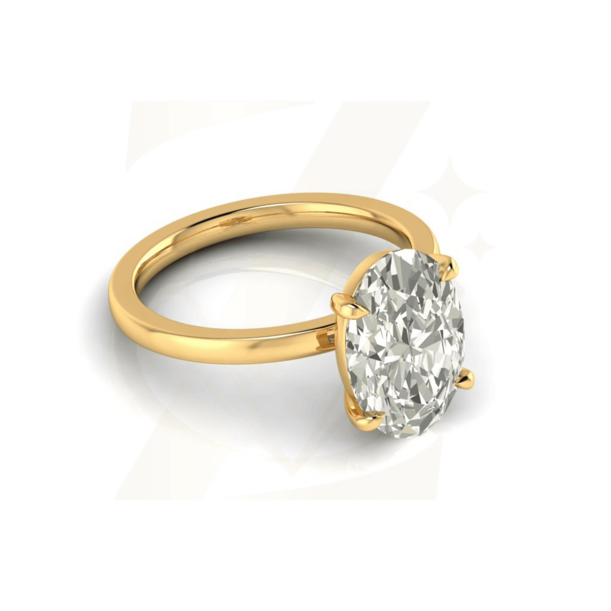 3.91 CTW Oval Cut Ring - Zuvelio.com