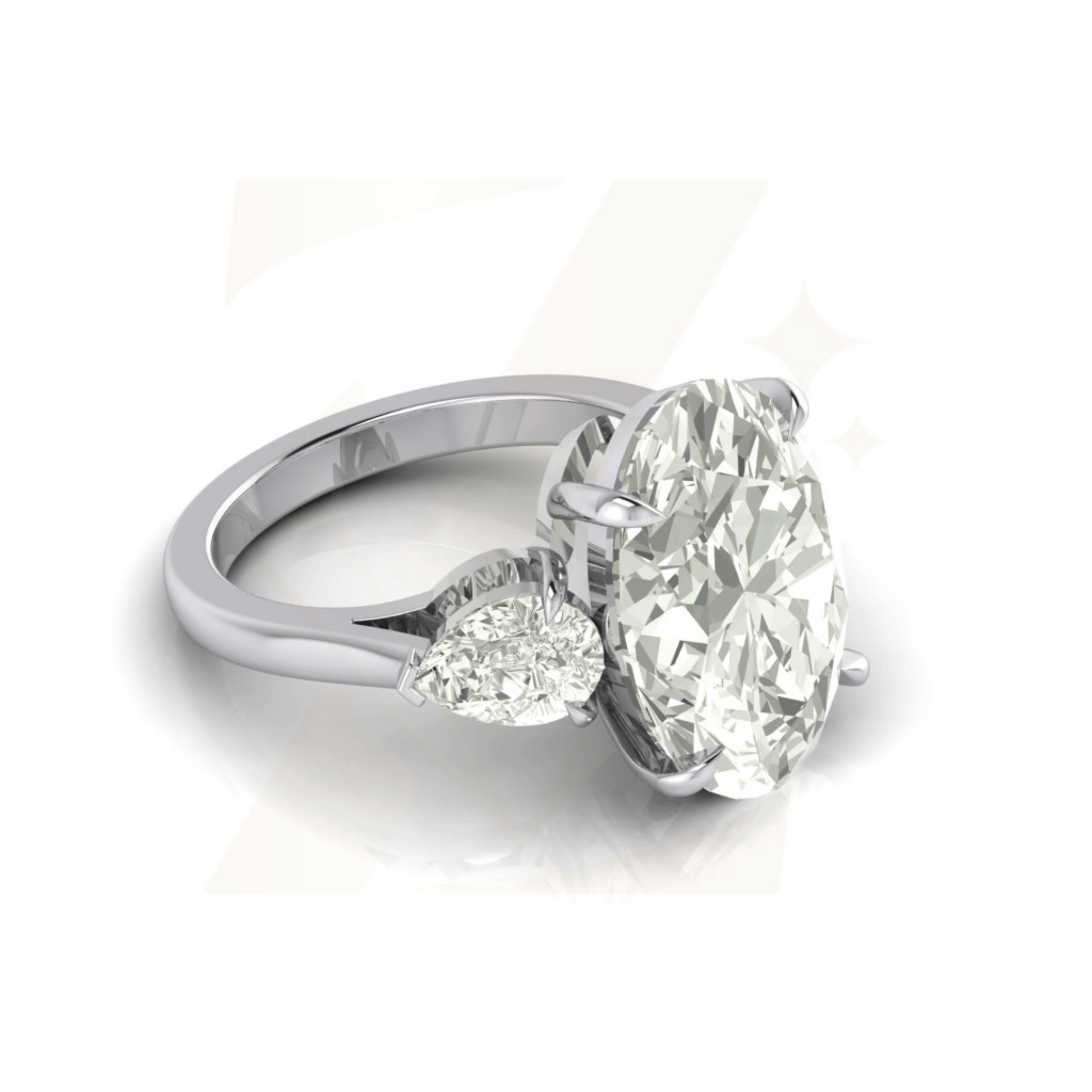 9.37 CTW Oval Cut Ring - Zuvelio.com