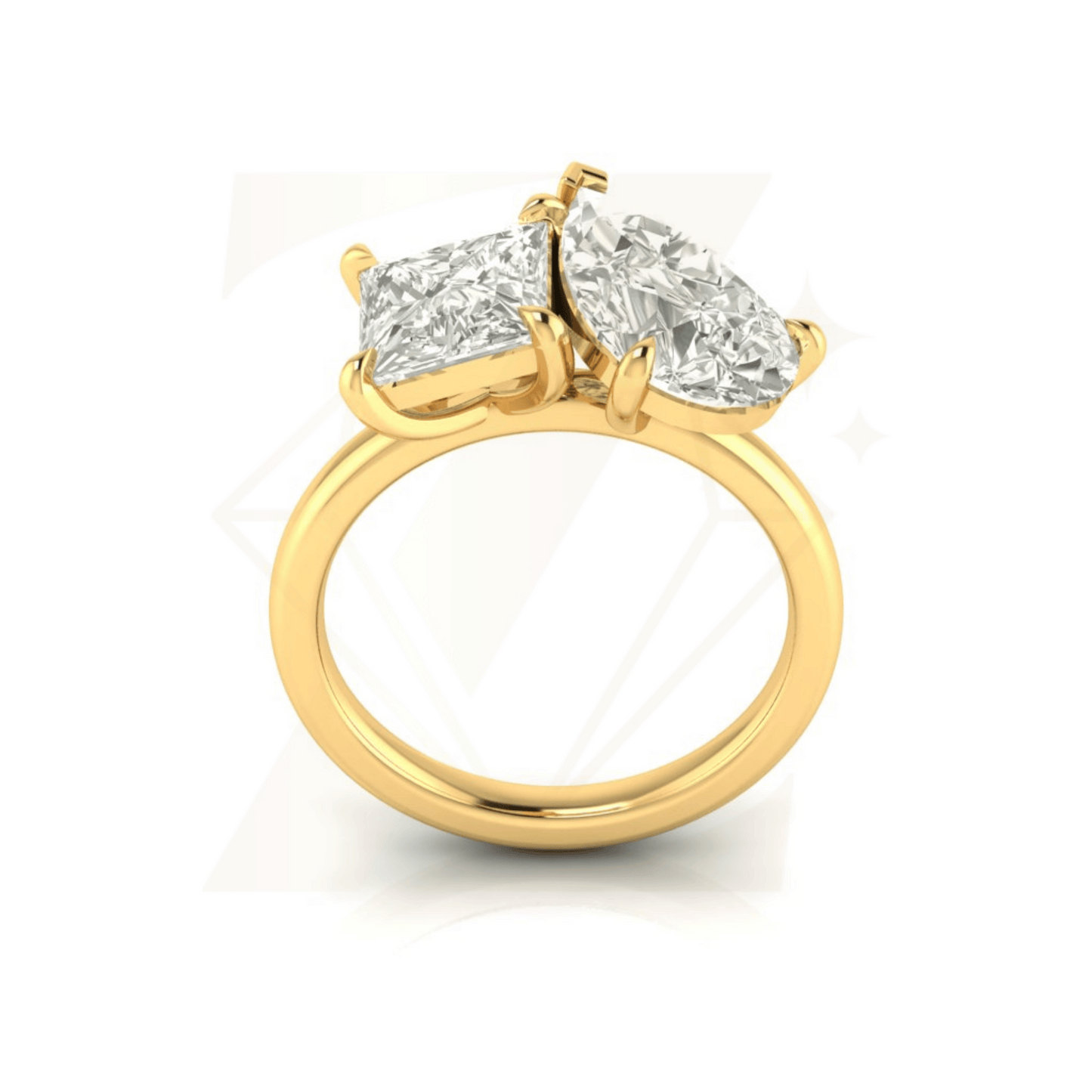 4.74 CTW Pear And Princess Cut Ring - Zuvelio.com