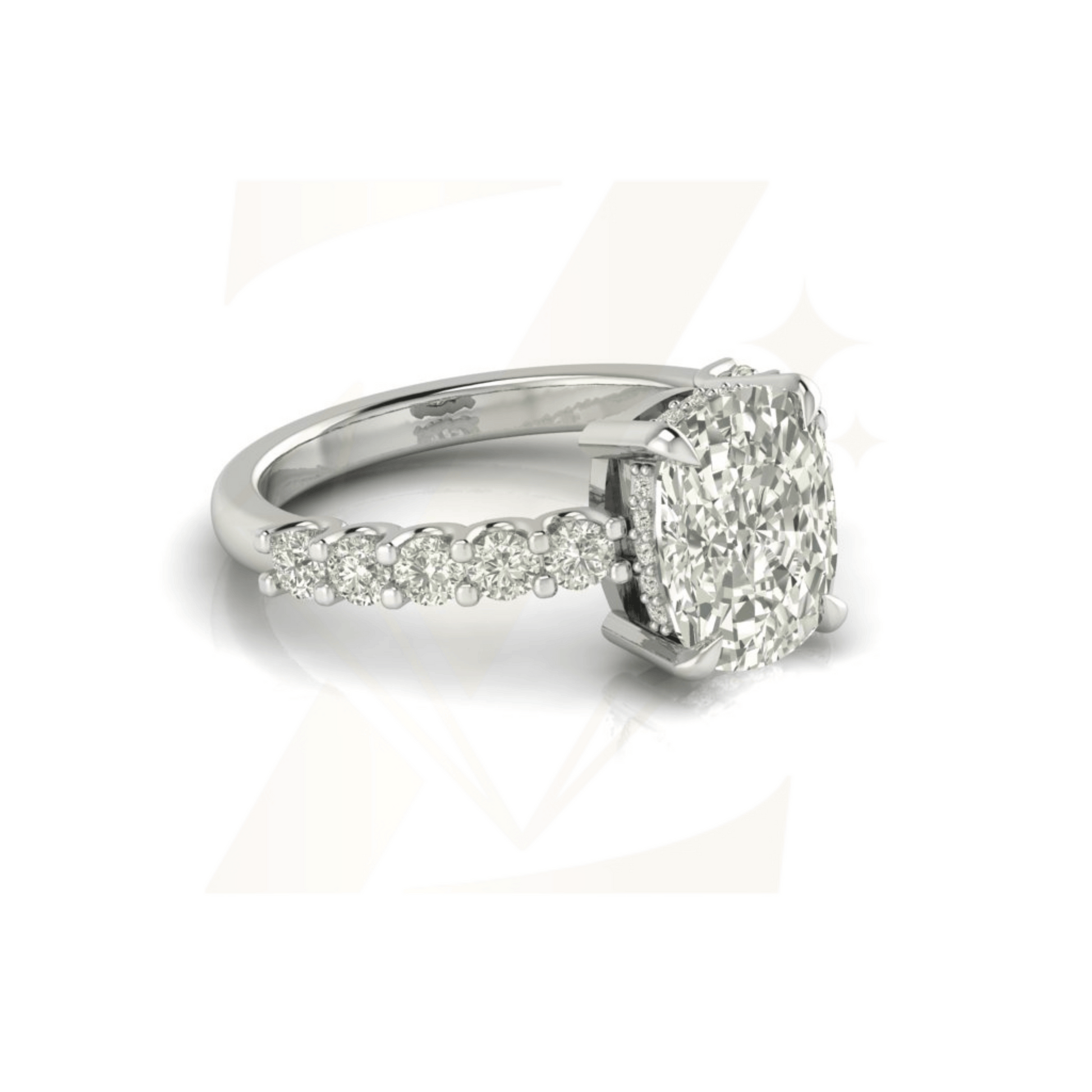 4.50 CTW Cushion Cut Ring - Zuvelio.com