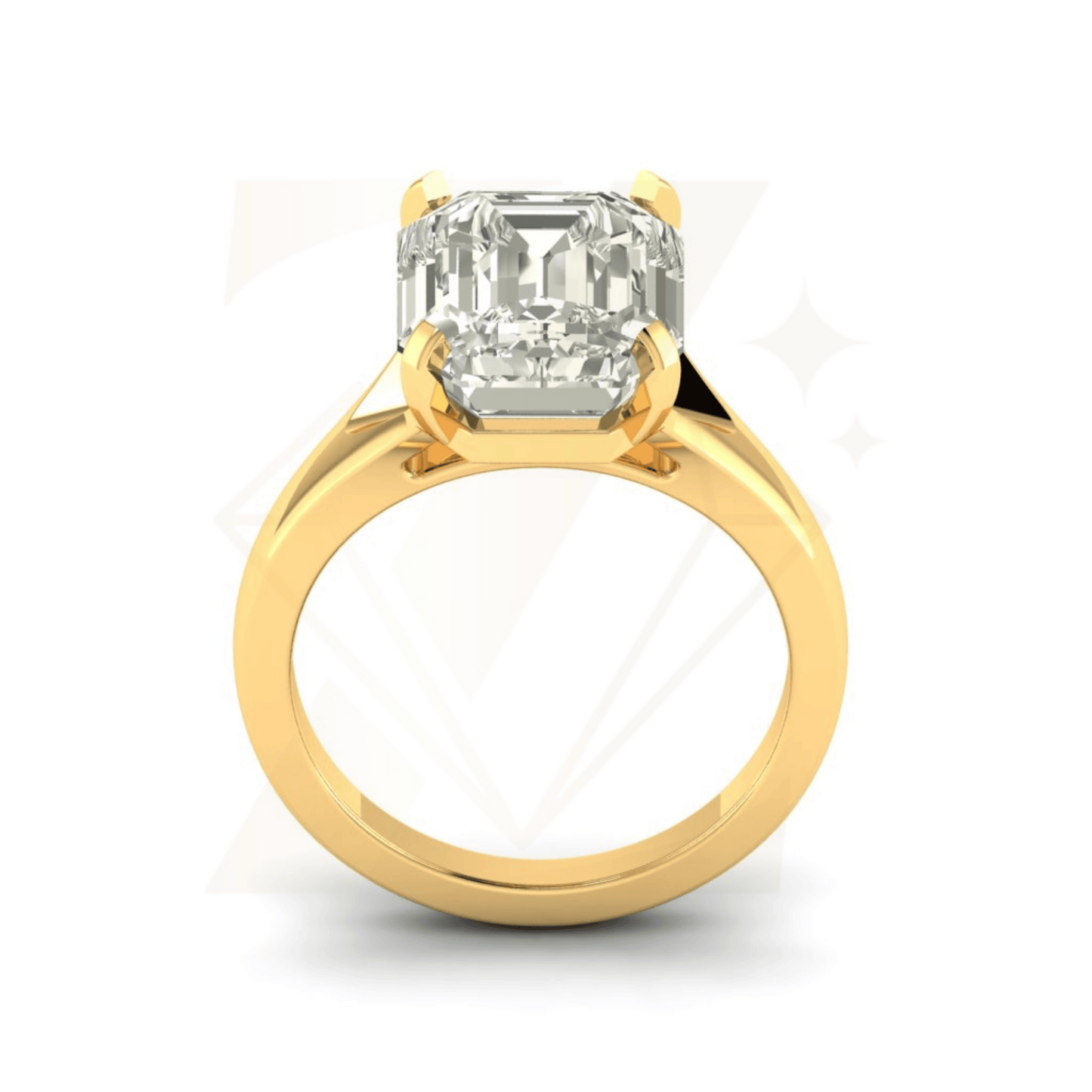 7.00 CTW Emerald Cut Ring - Zuvelio.com