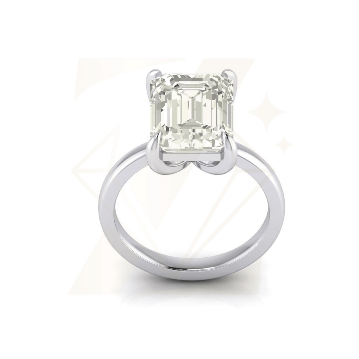 5.66 CTW Emerald Cut Ring - Zuvelio.com