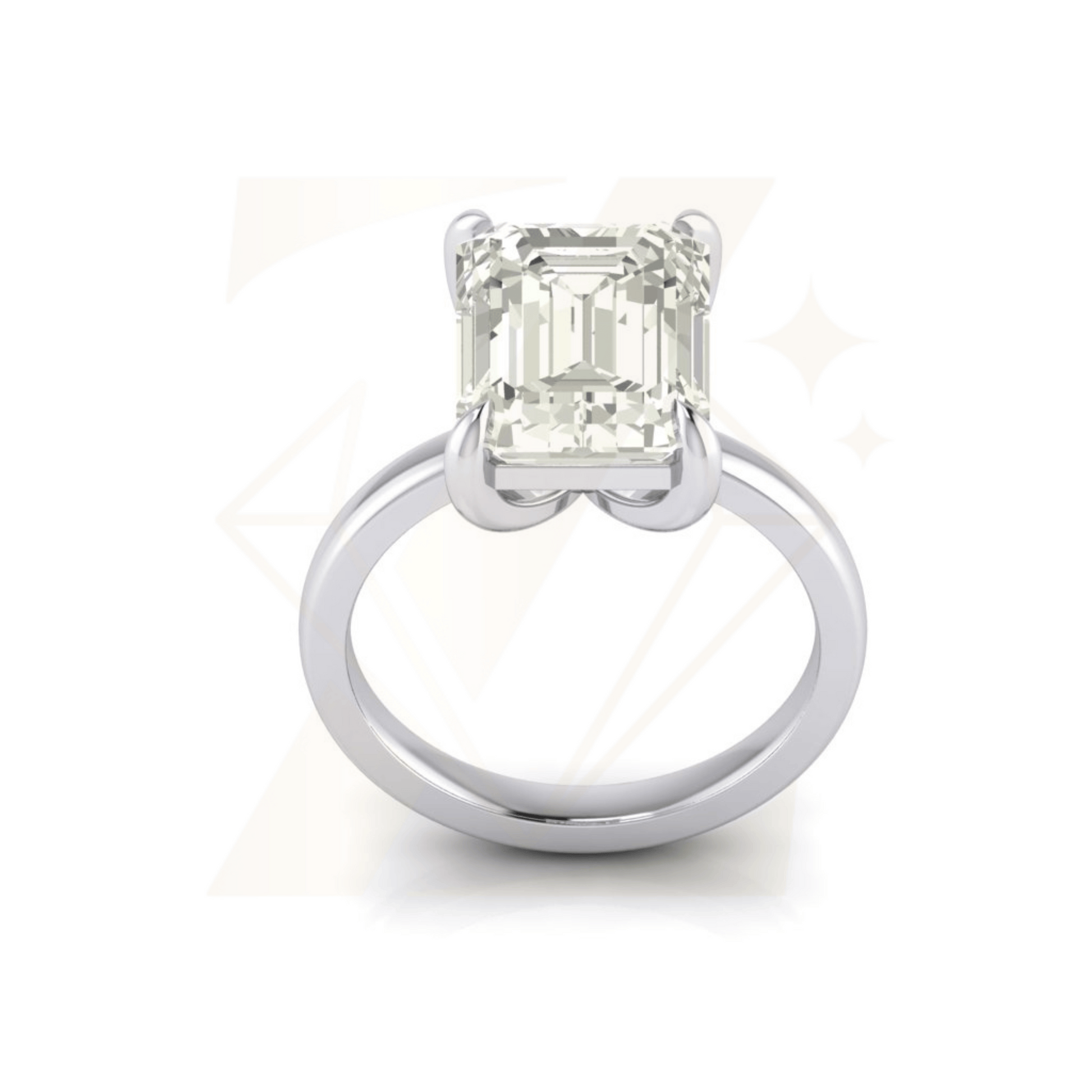 5.66 CTW Emerald Cut Ring - Zuvelio.com