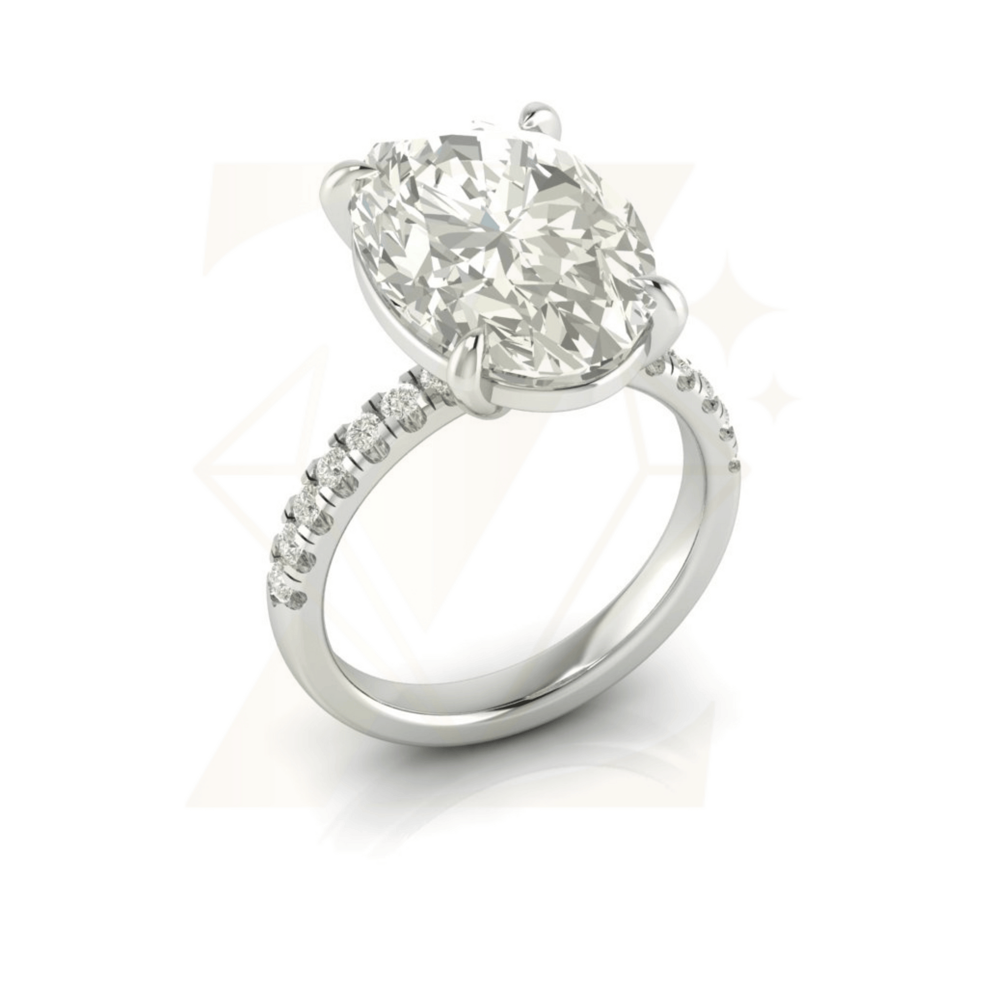 8.04 CTW Oval Cut Ring - Zuvelio.com