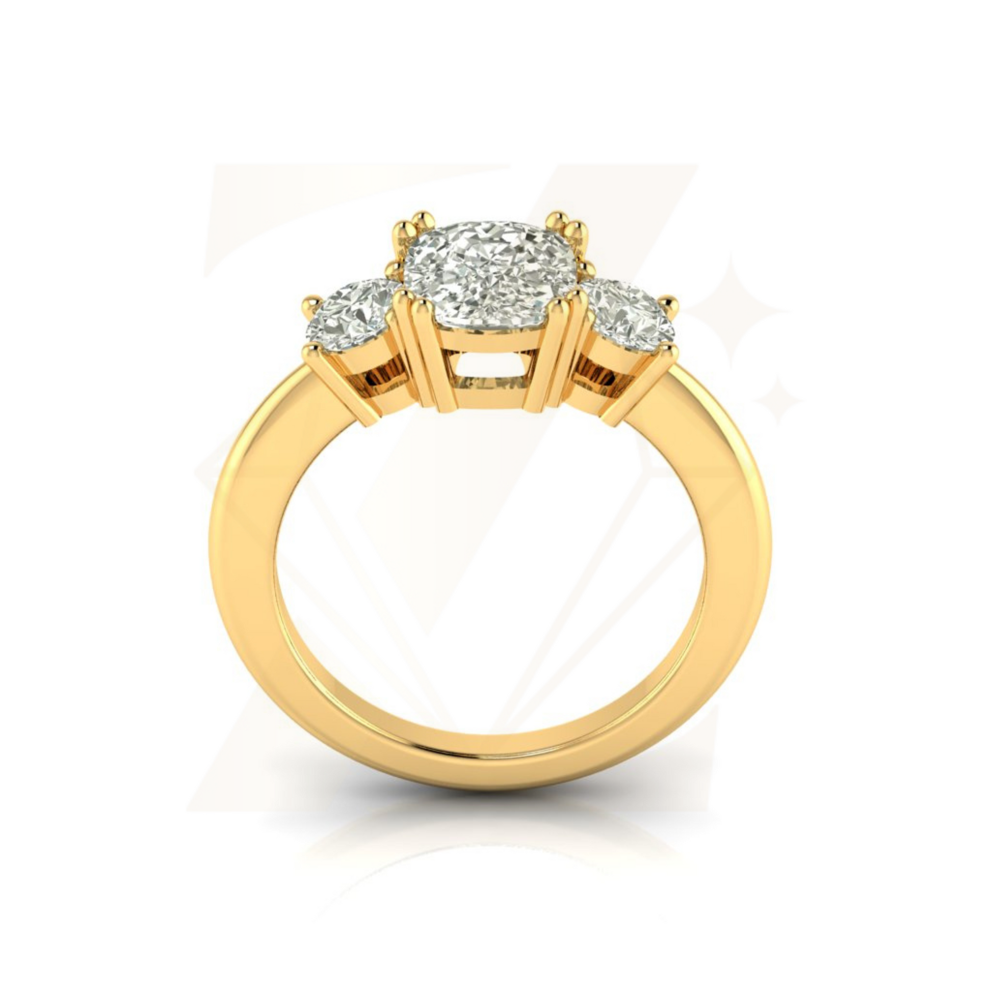 3.10 CTW Cushion Cut Ring - Zuvelio.com