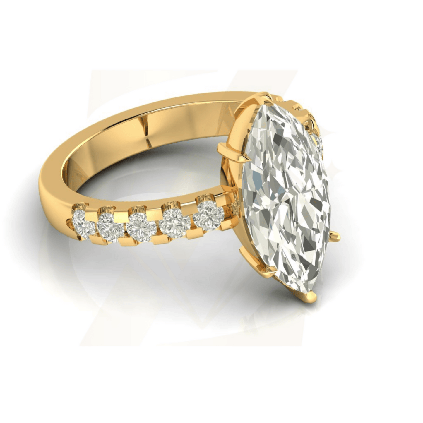 4.52 CTW Marquise Cut Ring - Zuvelio.com