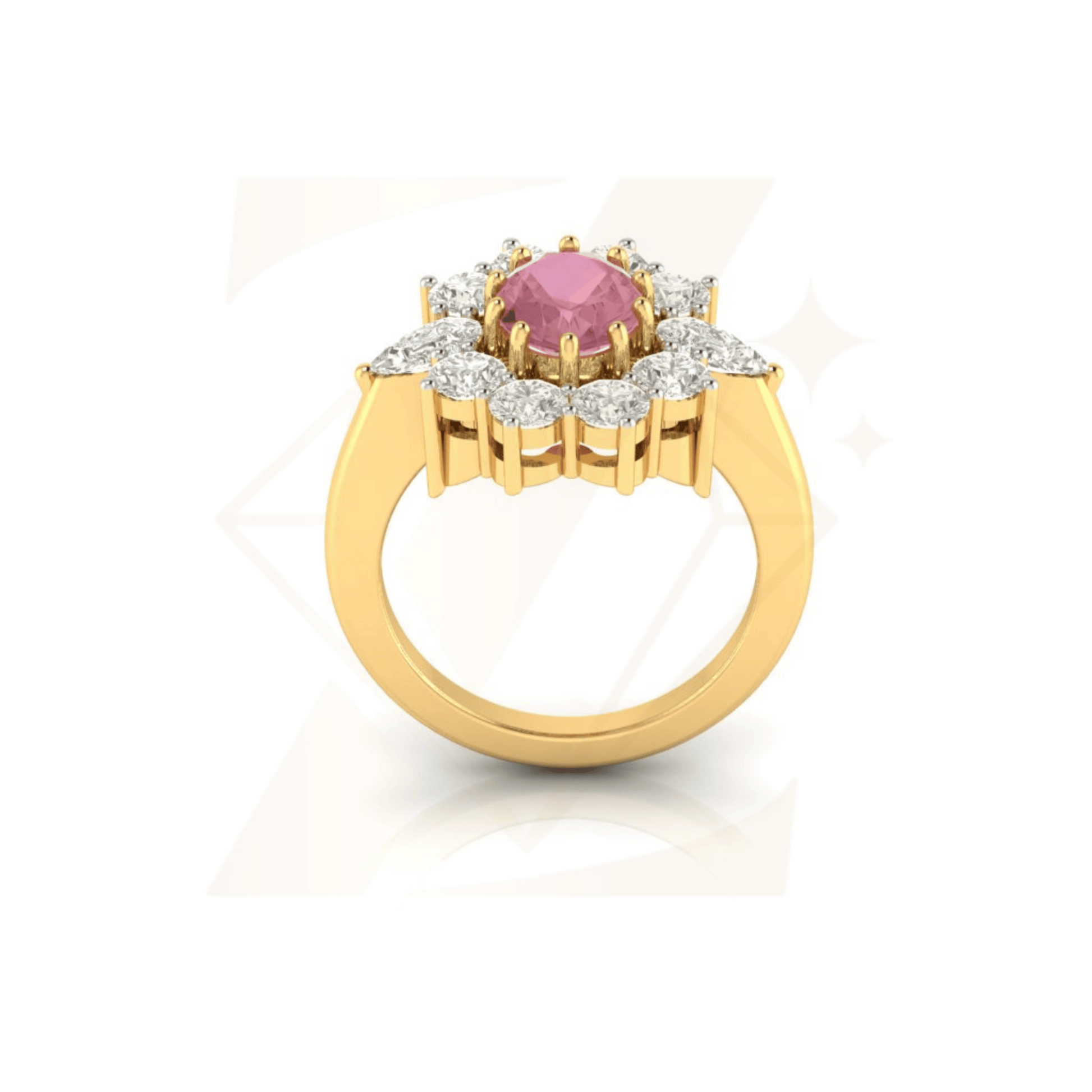 3.23 CTW Oval, Round And Pear Cut Ring - Zuvelio.com