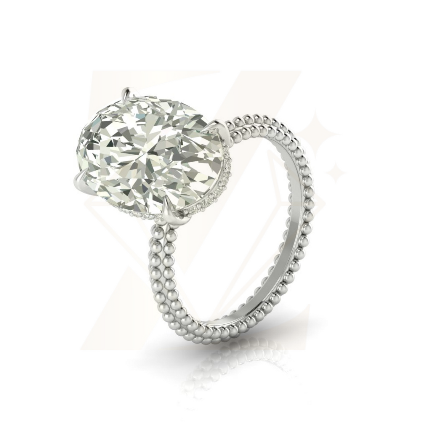 7.20 CTW Oval Cut Ring - Zuvelio.com