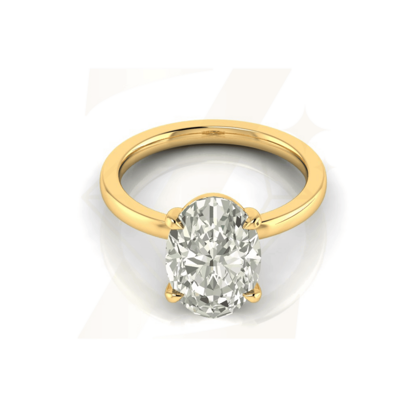 3.91 CTW Oval Cut Ring - Zuvelio.com