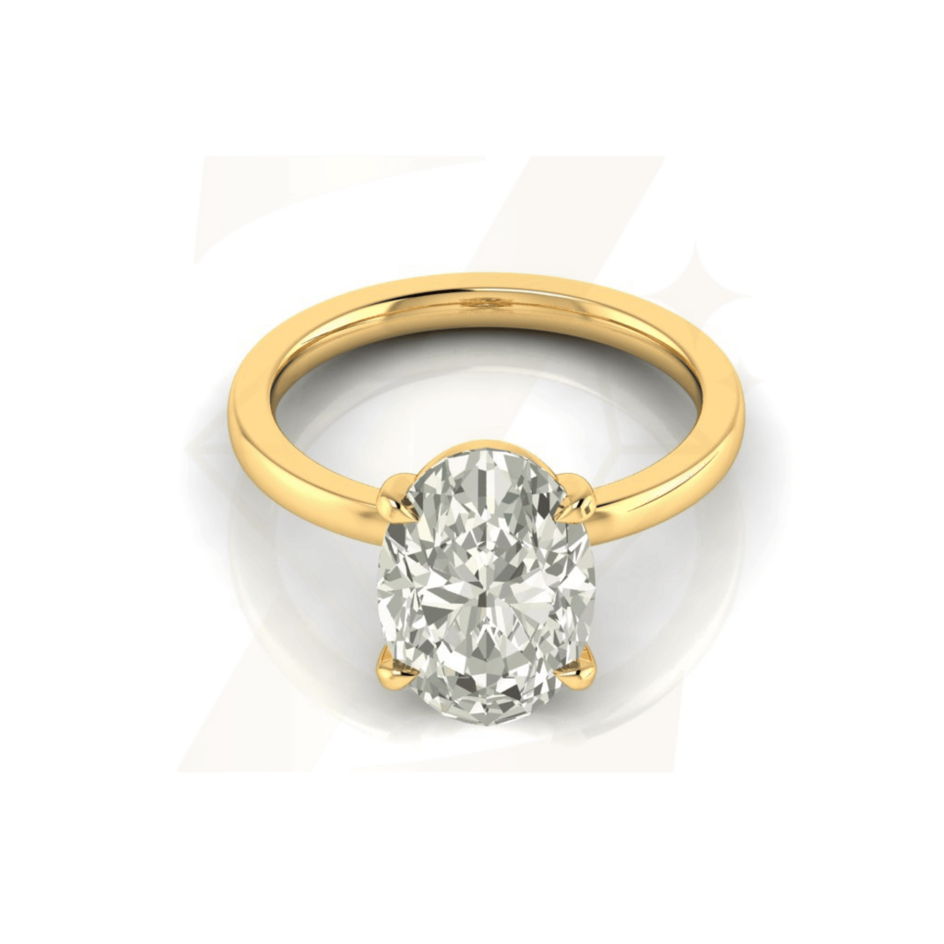 3.91 CTW Oval Cut Ring - Zuvelio.com