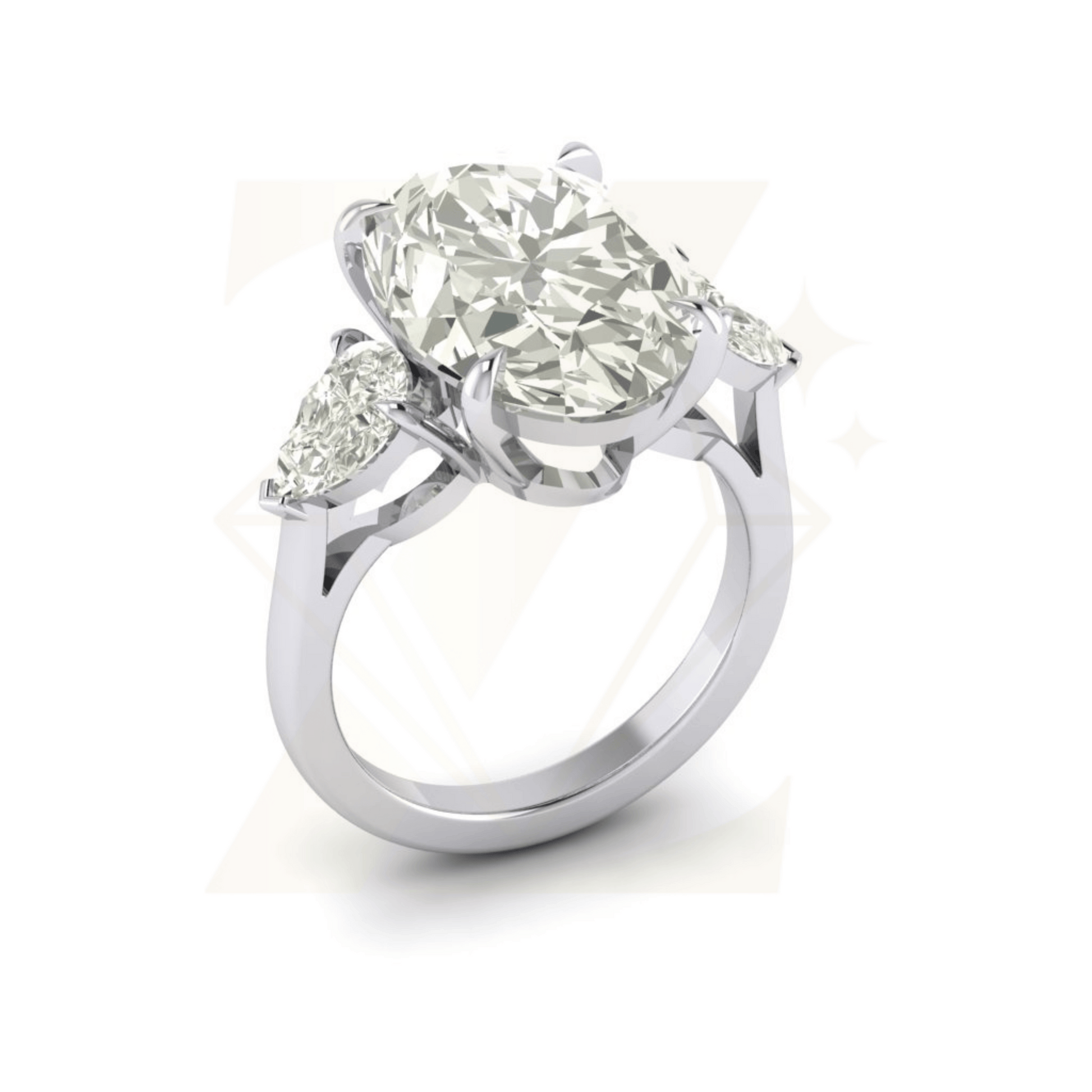 9.37 CTW Oval Cut Ring - Zuvelio.com