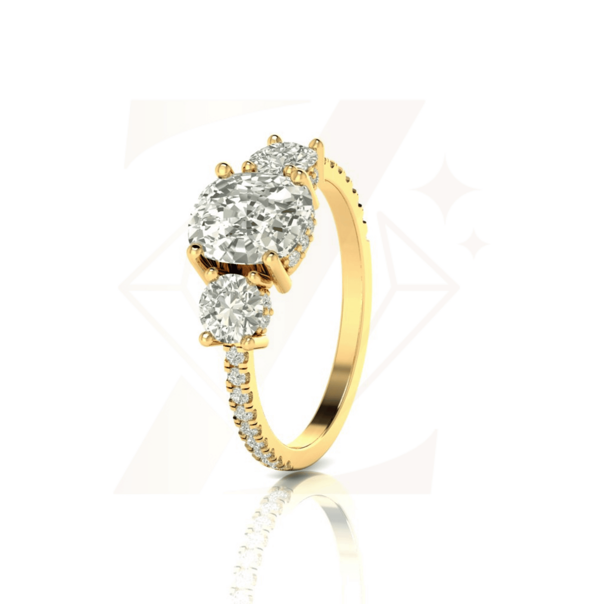 3.50 CTW Cushion Cut Ring - Zuvelio.com