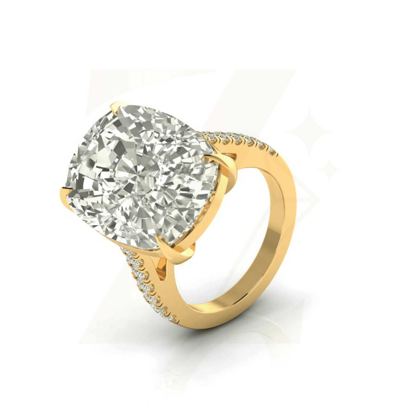 30.42 CTW Cushion Cut Ring - Zuvelio.com