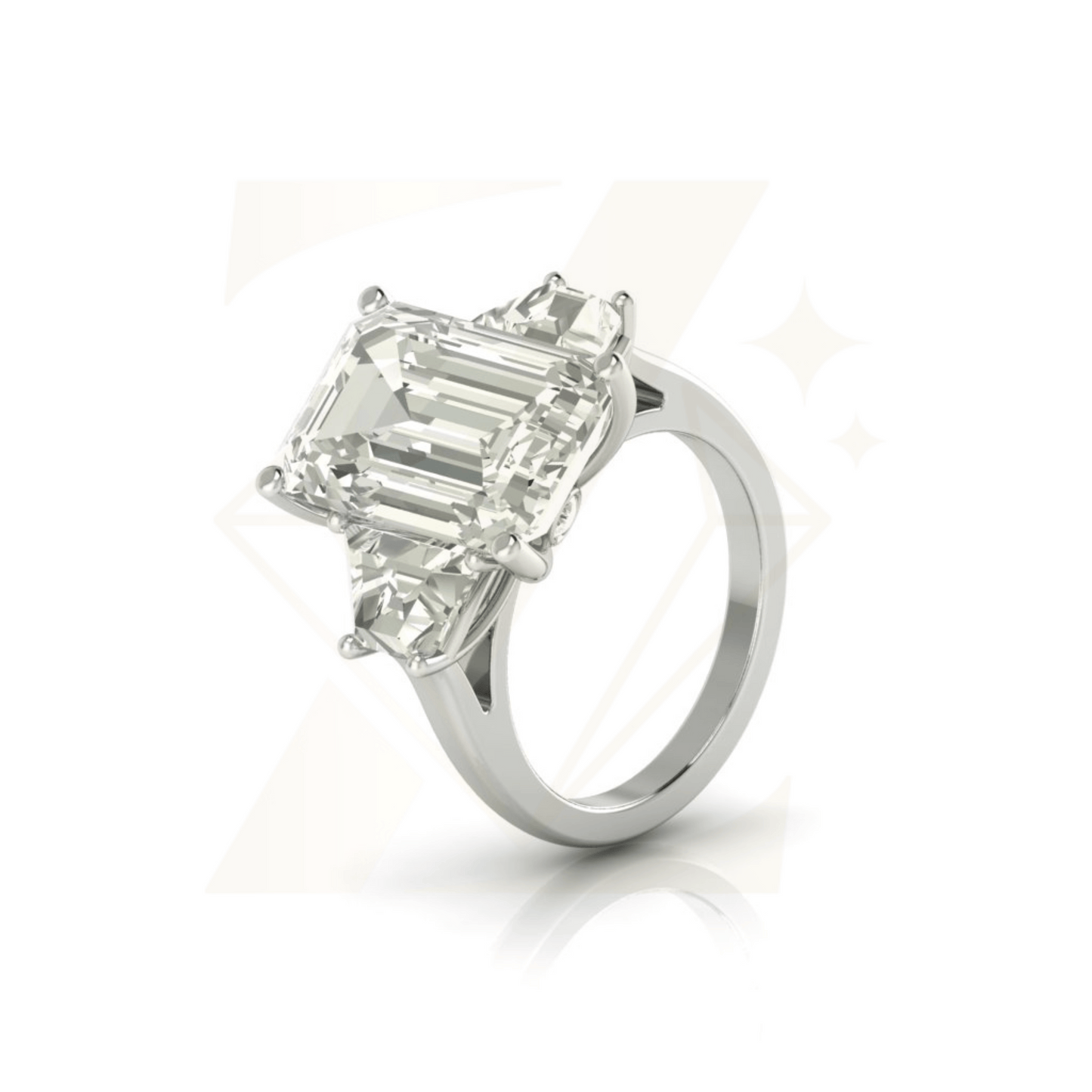 10.23 CTW Emerald Cut Ring - Zuvelio.com