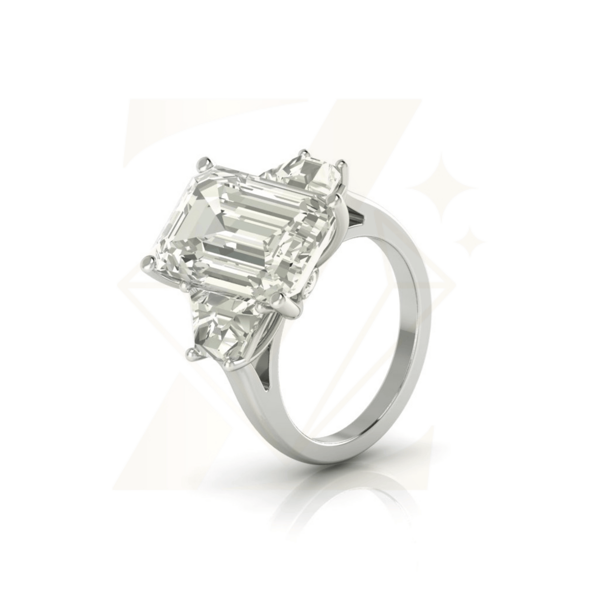 10.23 CTW Emerald Cut Ring - Zuvelio.com